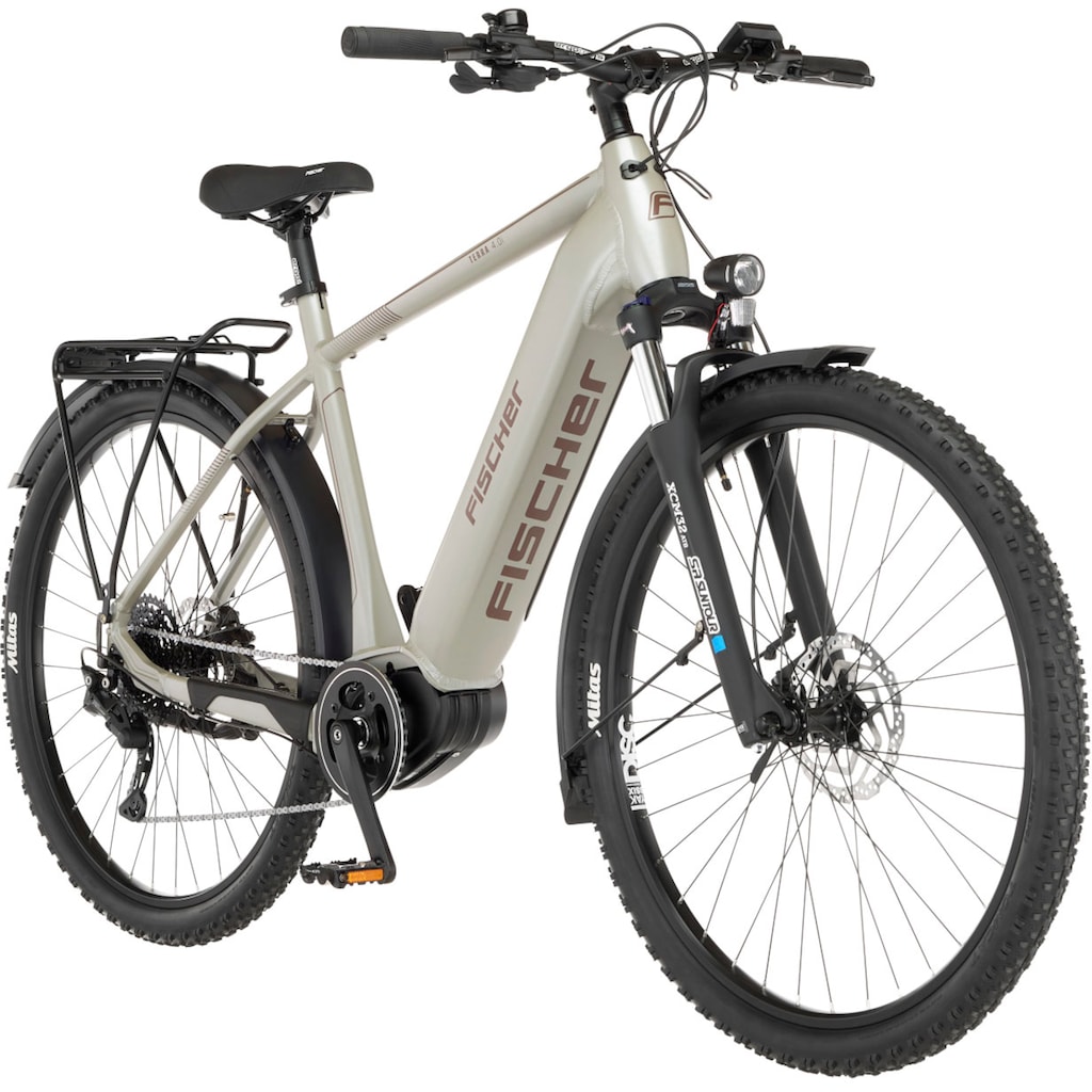 FISCHER Fahrrad E-Bike »TERRA 4.0i 55«, 10 Gang, Shimano, Deore, Mittelmotor 250 W, (mit Fahrradschloss)