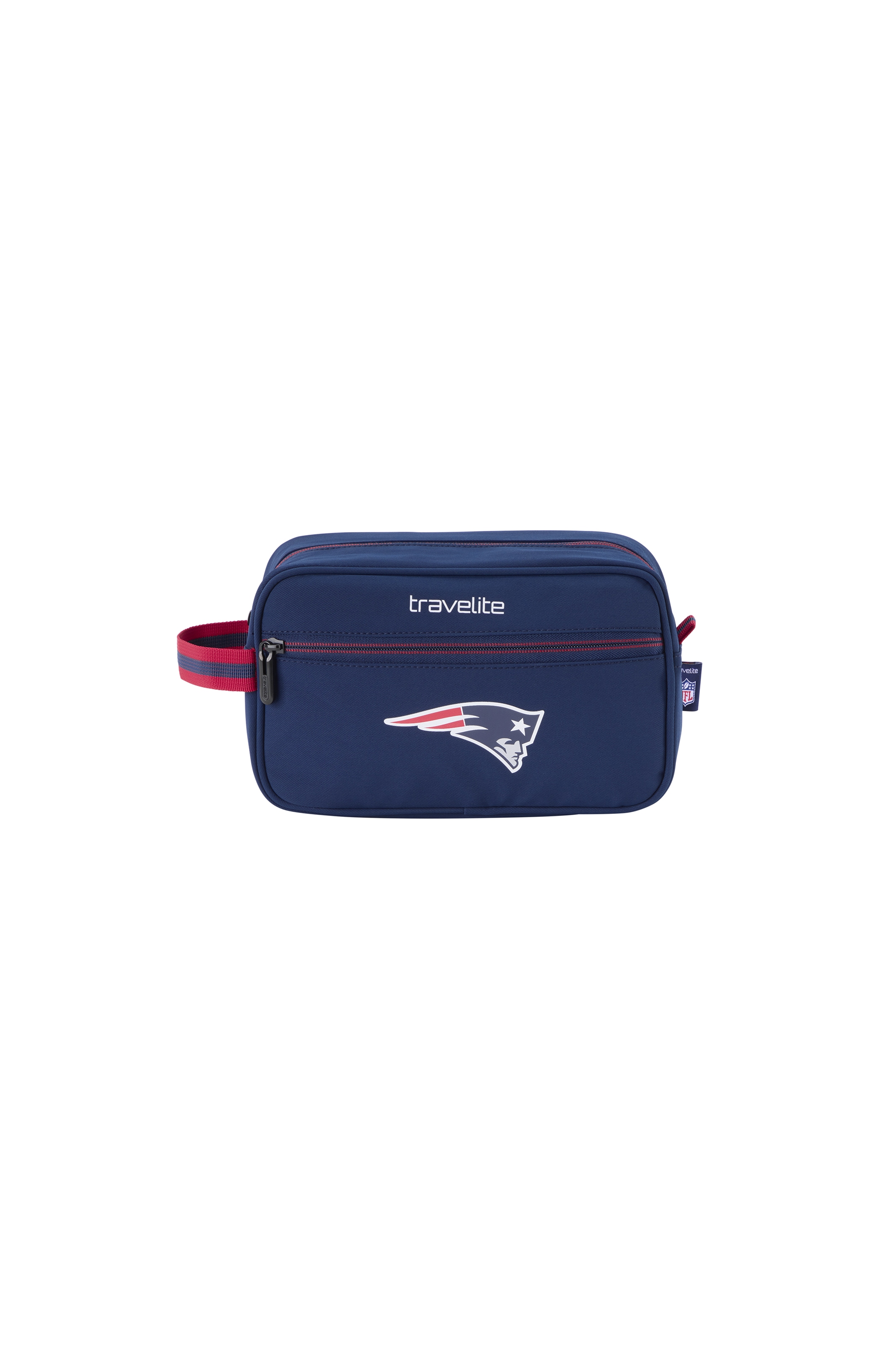 travelite Kosmetiktasche »travelite x NFL Kulturtasche« Unisex Kulturtasche großes Hauptfach und Frontfach mit Reißverschluss