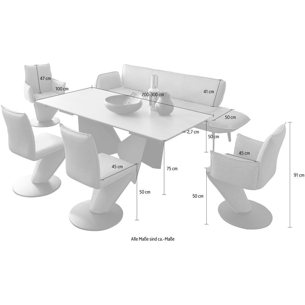 K+W Komfort & Wohnen Essgruppe »Drive«, (Set, 6 tlg.)