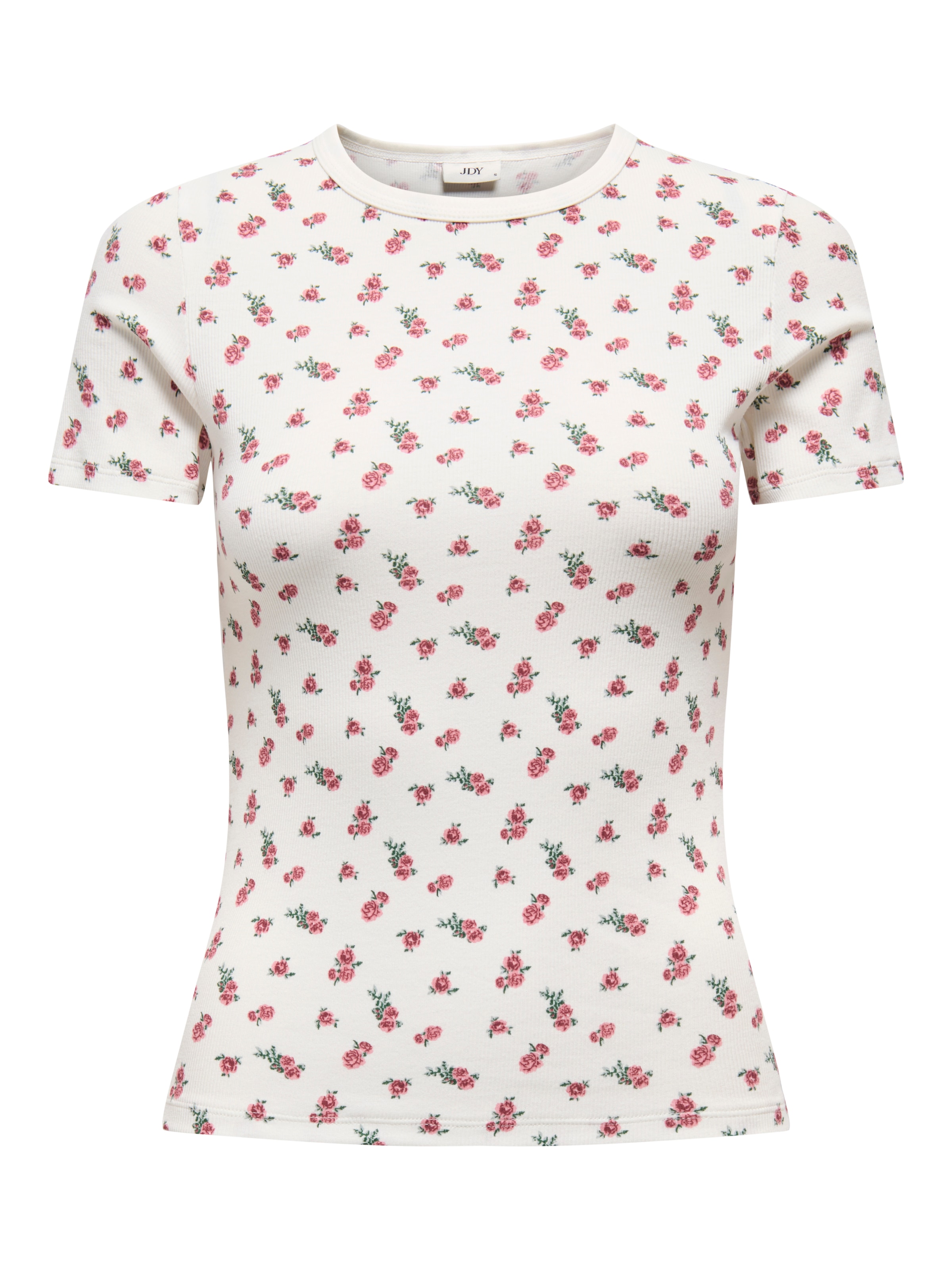 JDY Kurzarmshirt »JDYLUCKY S/S O NECK TOP JRS DIA« Baumwollmischung, slim fit