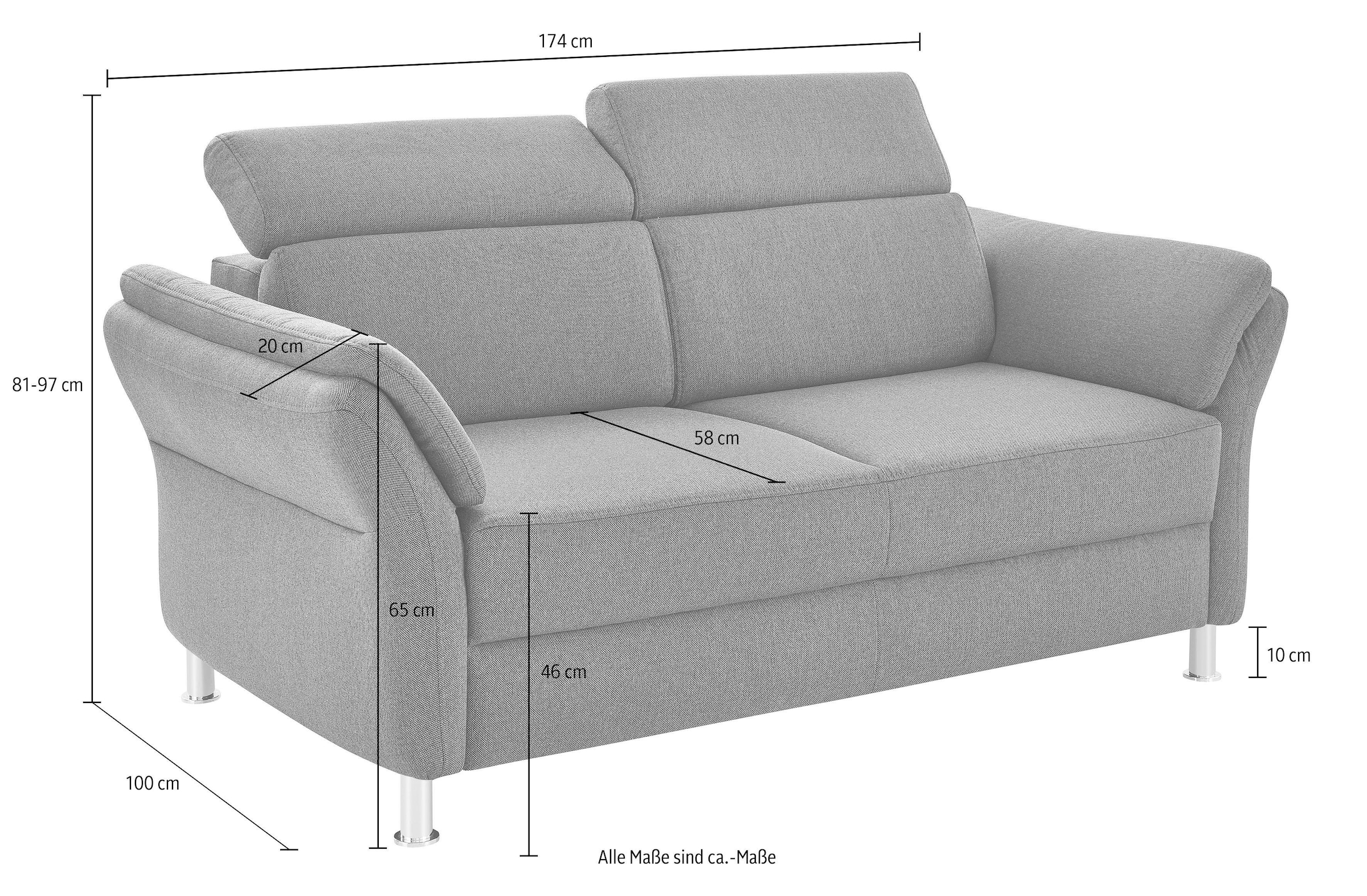 sit&more 2-Sitzer »Avignon«, inklusive Kopfteilverstellung