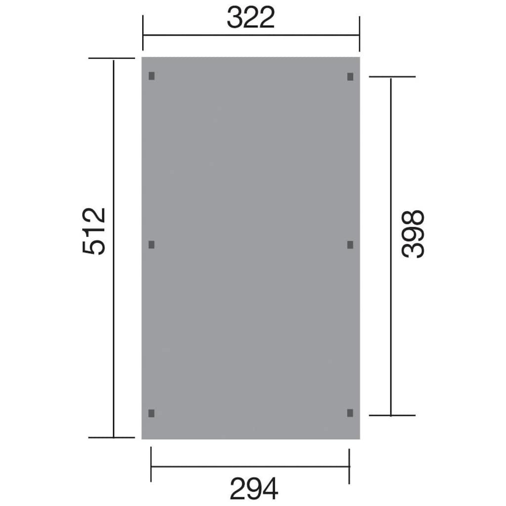 weka Einzelcarport »617 Gr.1«, Holz, 270 cm, braun