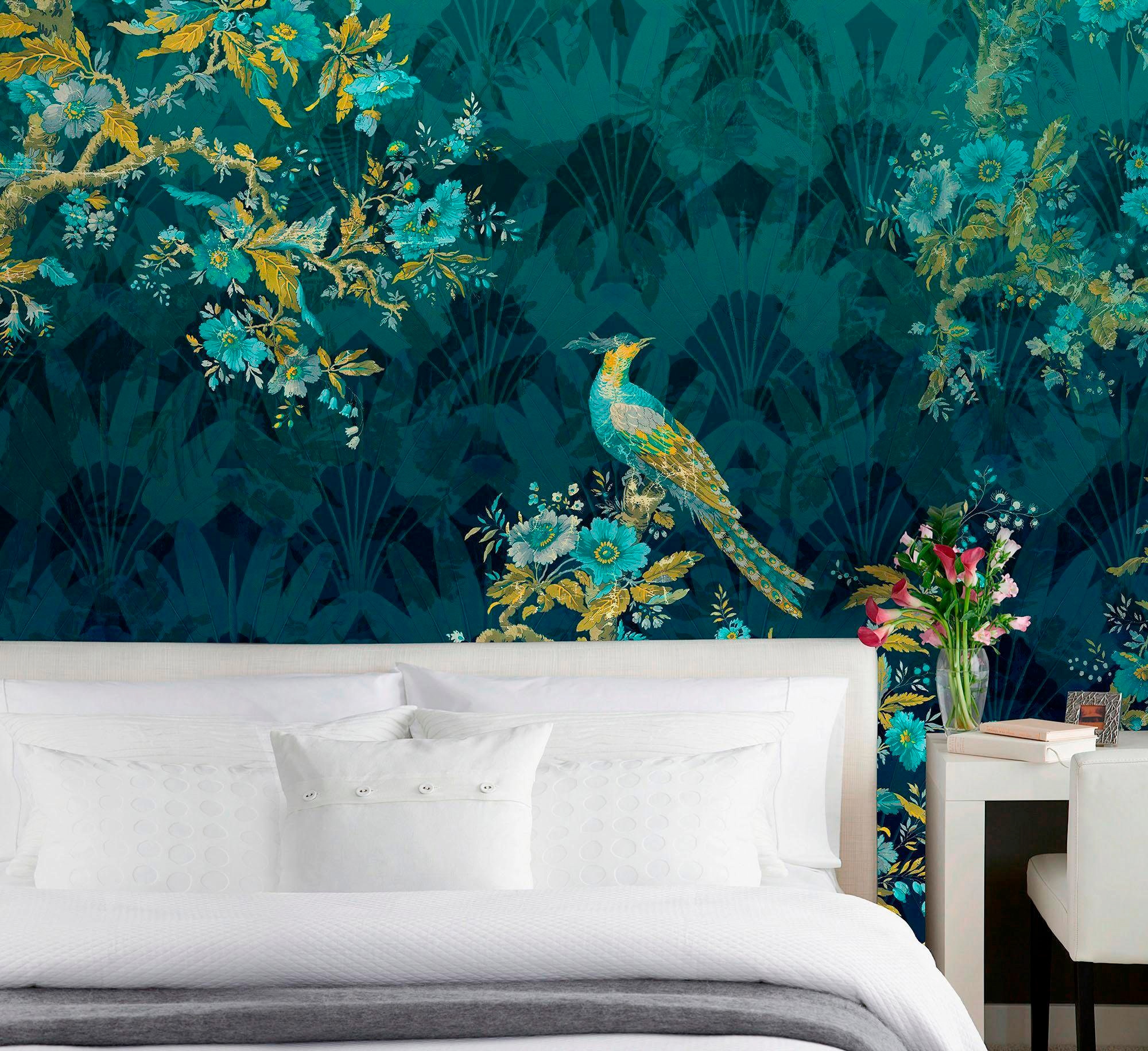 Komar Vliestapete »Digitaldruck Vlies - Paradis - Größe 350 x 260 cm«, bedruckt, Wohnzimmer, Schlafzimmer