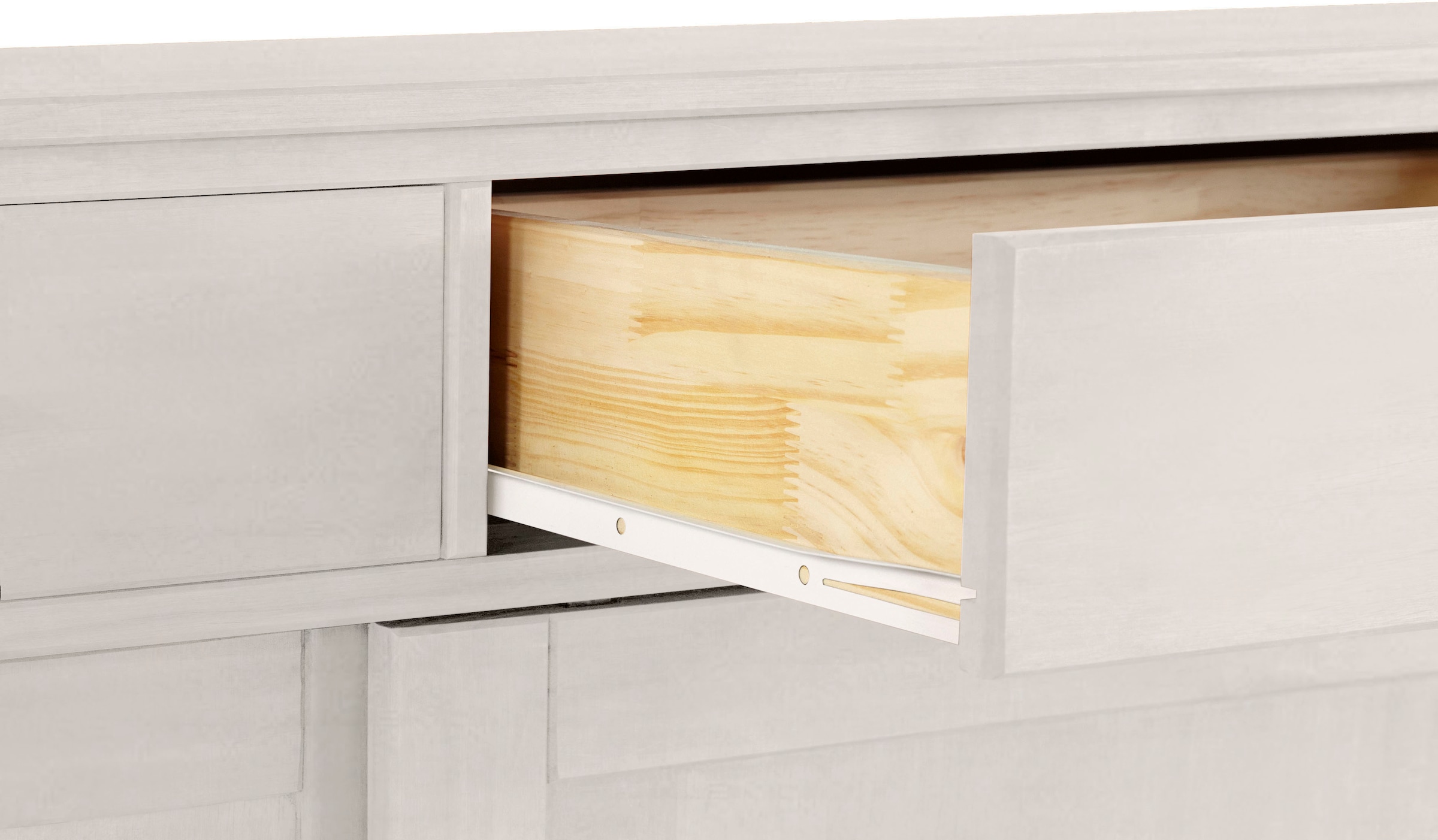 Home affaire Sideboard »Schröder«, Kommode, 3 Schiebetüren, 3 Schubkasten, aus massivem Kiefernholz