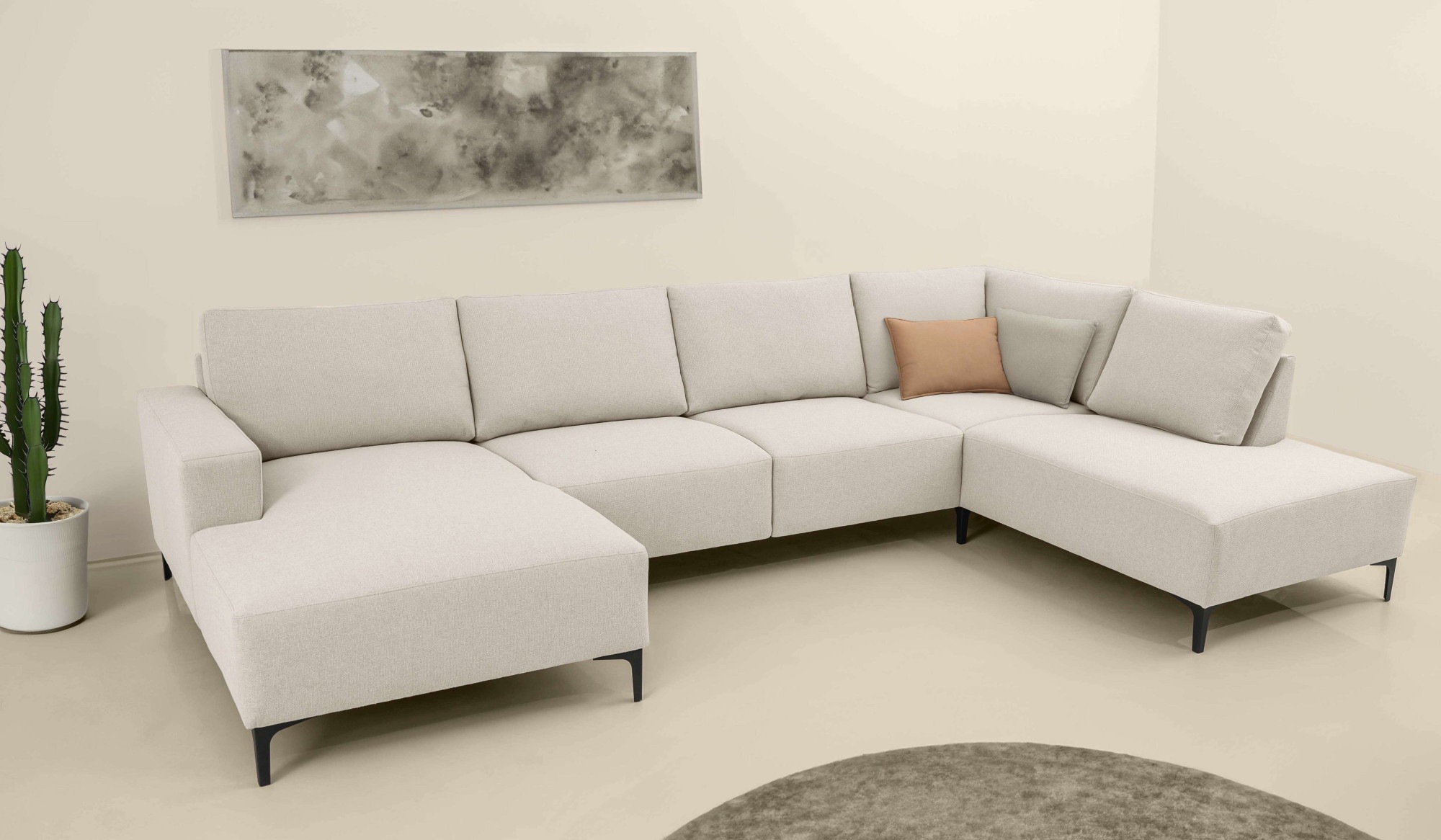 Home affaire Wohnlandschaft "Tournon U-Form, XXL Sofa, Breite 333 cm, Webst günstig online kaufen