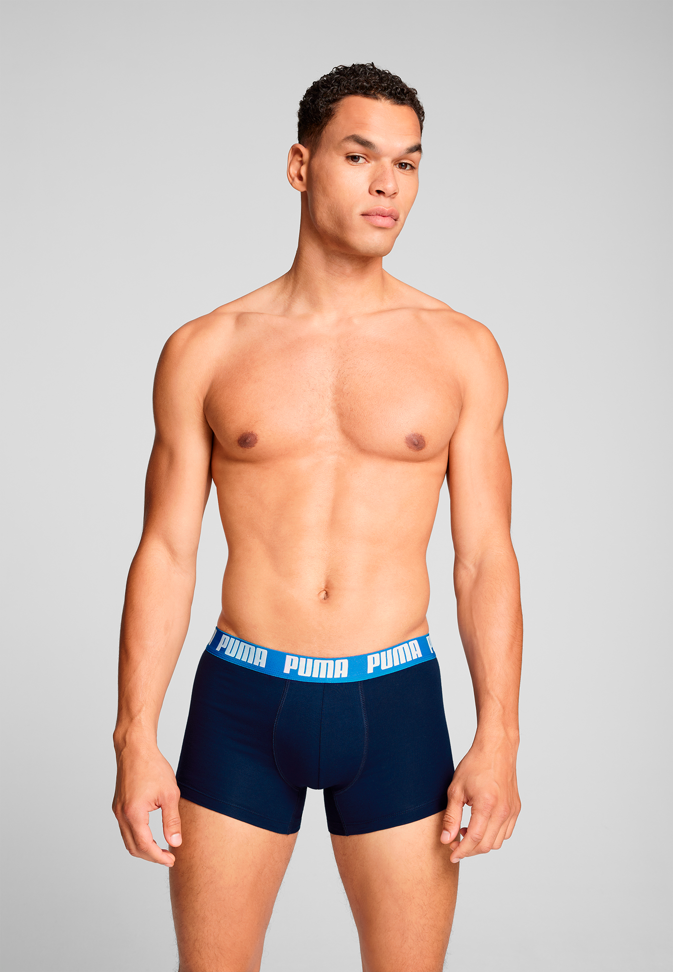 PUMA Boxershorts »PUMA MEN EVERYDAY LOGO PRINT BOXERS 2P« Packung, 2er Pack,  1x uni und 1x allover Logodruck