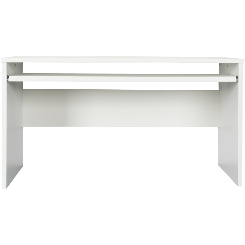 VOGL MÖBELFABRIK Schreibtisch »Barrie mit 2-farbigem Tastaturauszug« in 2 Breiten, 2, 5 cm Tischplattenstärke, Made in Germany Perl Weiß