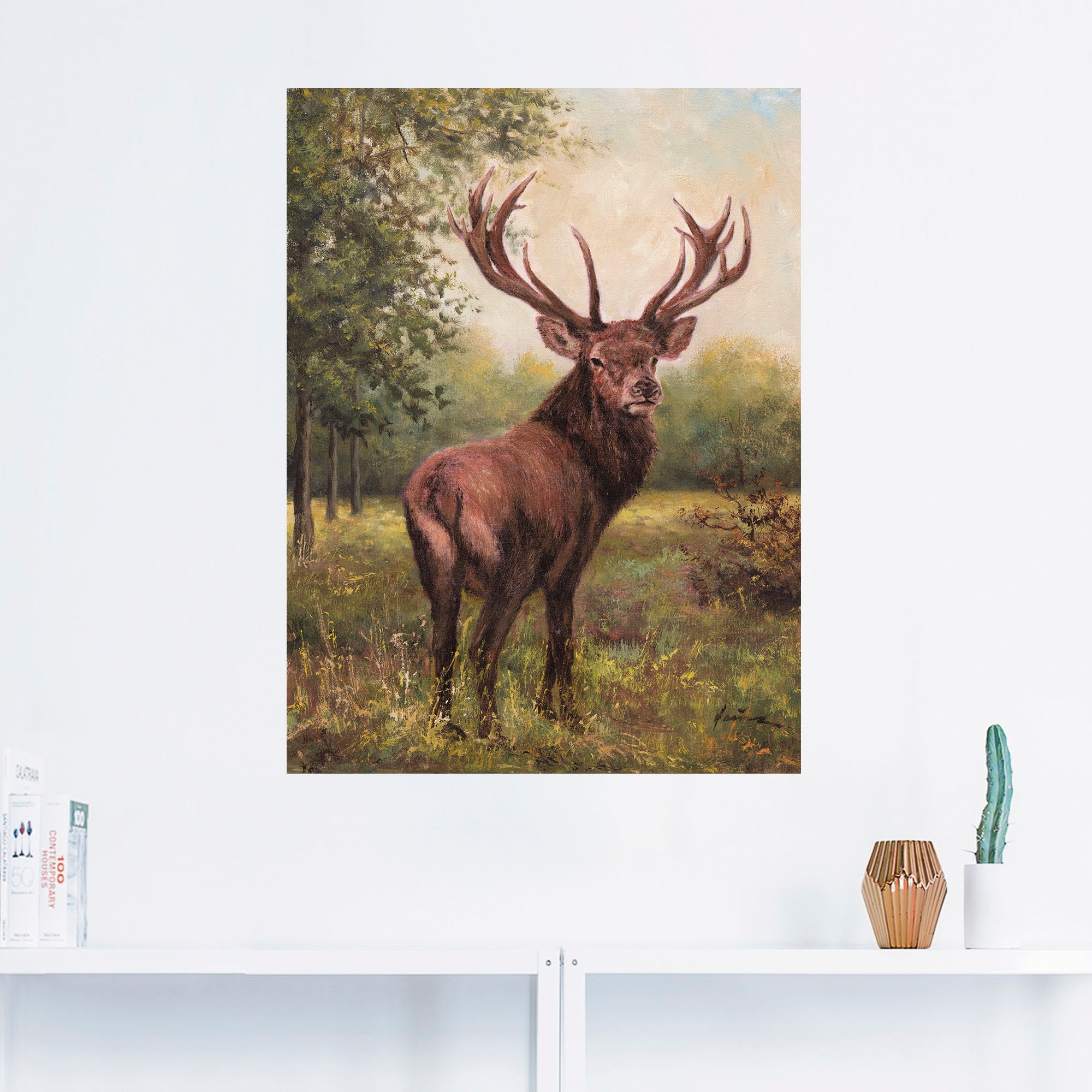 Artland Wandbild »Hirsch«, Wildtiere, (1 St.), als Leinwandbild, Poster, Wandaufkleber in verschied. Größen