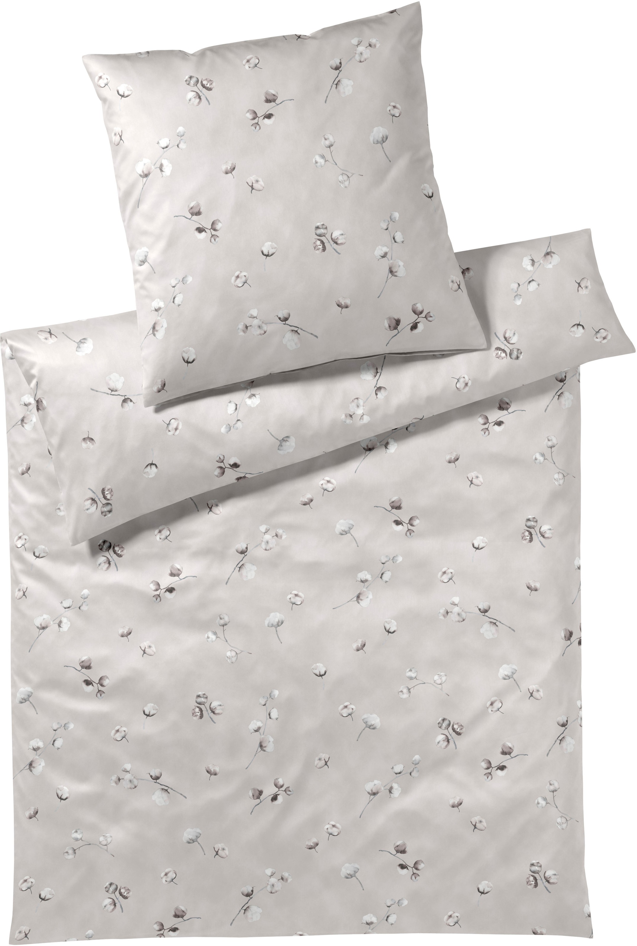 Elegante Bettwäsche »Cotton Flower« 2 Stk. tlg. angenehmes Hautgefühl günstig online kaufen
