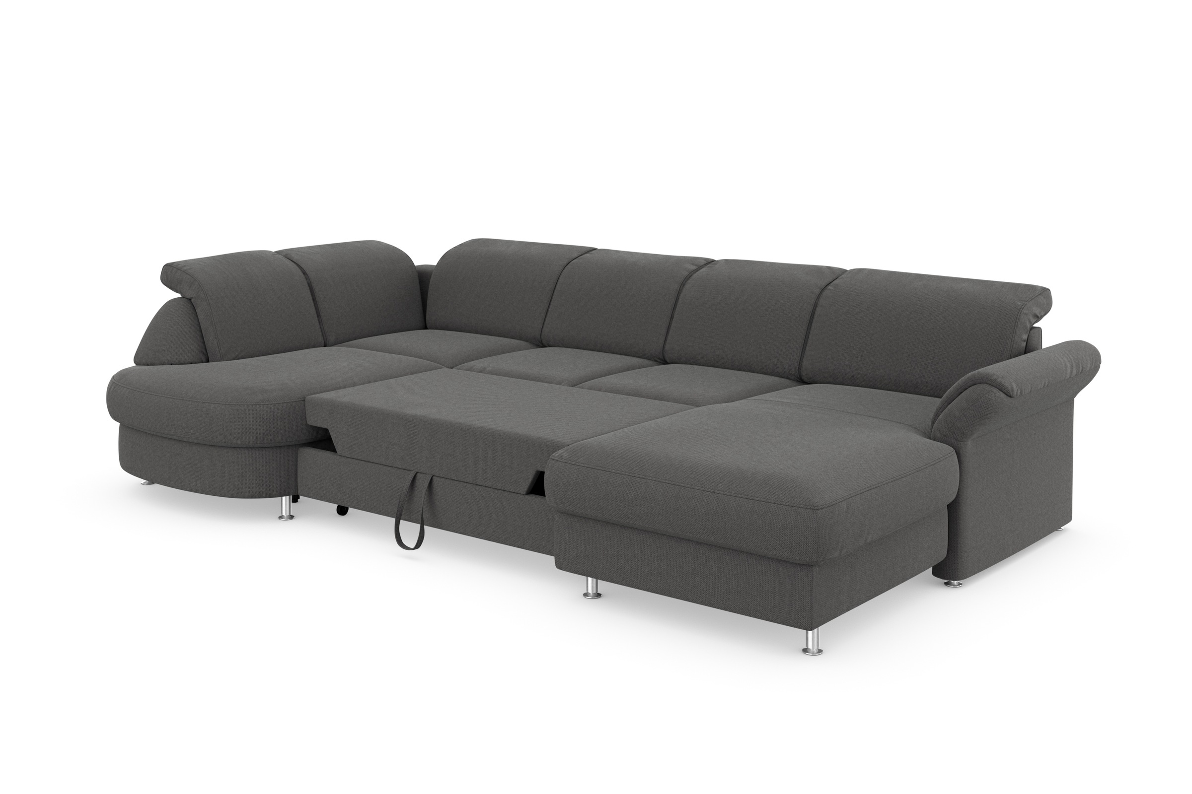 sit&more Wohnlandschaft »Apulia U-Form«, wahlweise Bettfunktion, Bettkasten und Kopf- und Armteilverstellung