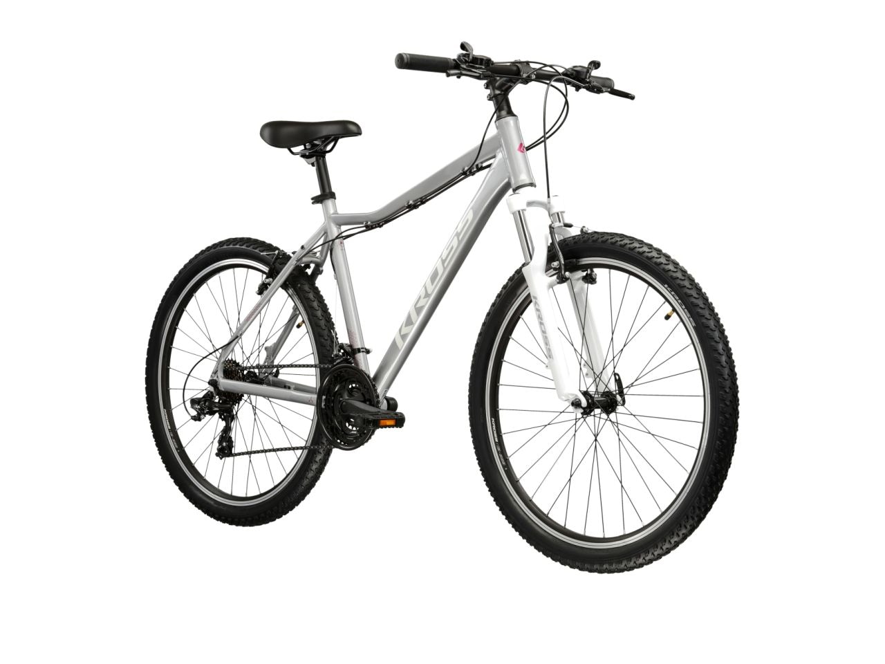 Kross Mountainbike »KROSS Mountainbike Hardtail 26" LEA 1.0 silberfarben 21 Gänge« 21 Gang Shimano TOURNEY TY300 Schaltwerk Kettenschaltung