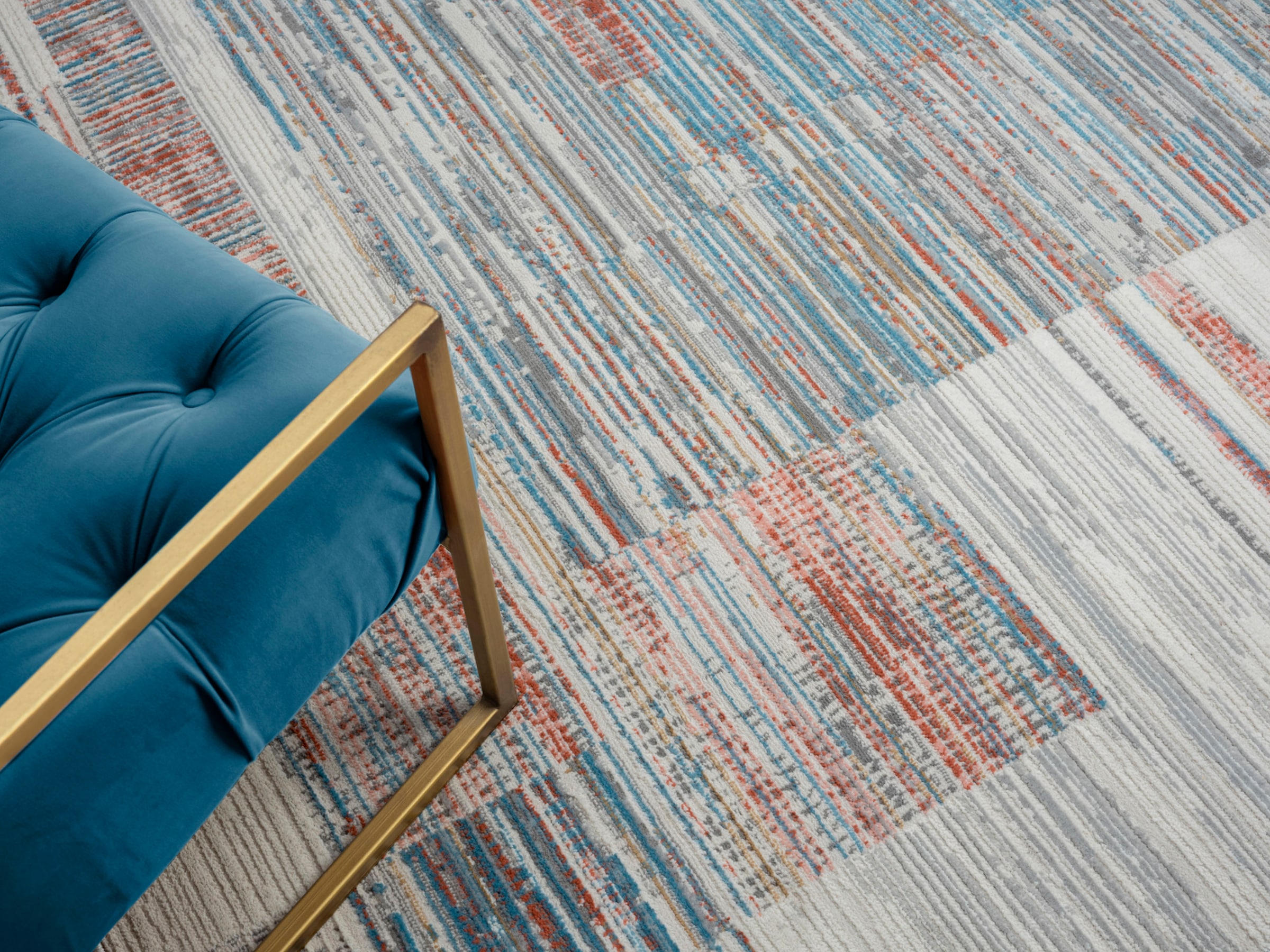 Myflair Möbel & Accessoires Teppich »My Colors« rechteckig 8 mm Höhe Kurzflor, Retro-Design, besonders weich durch Microfaser