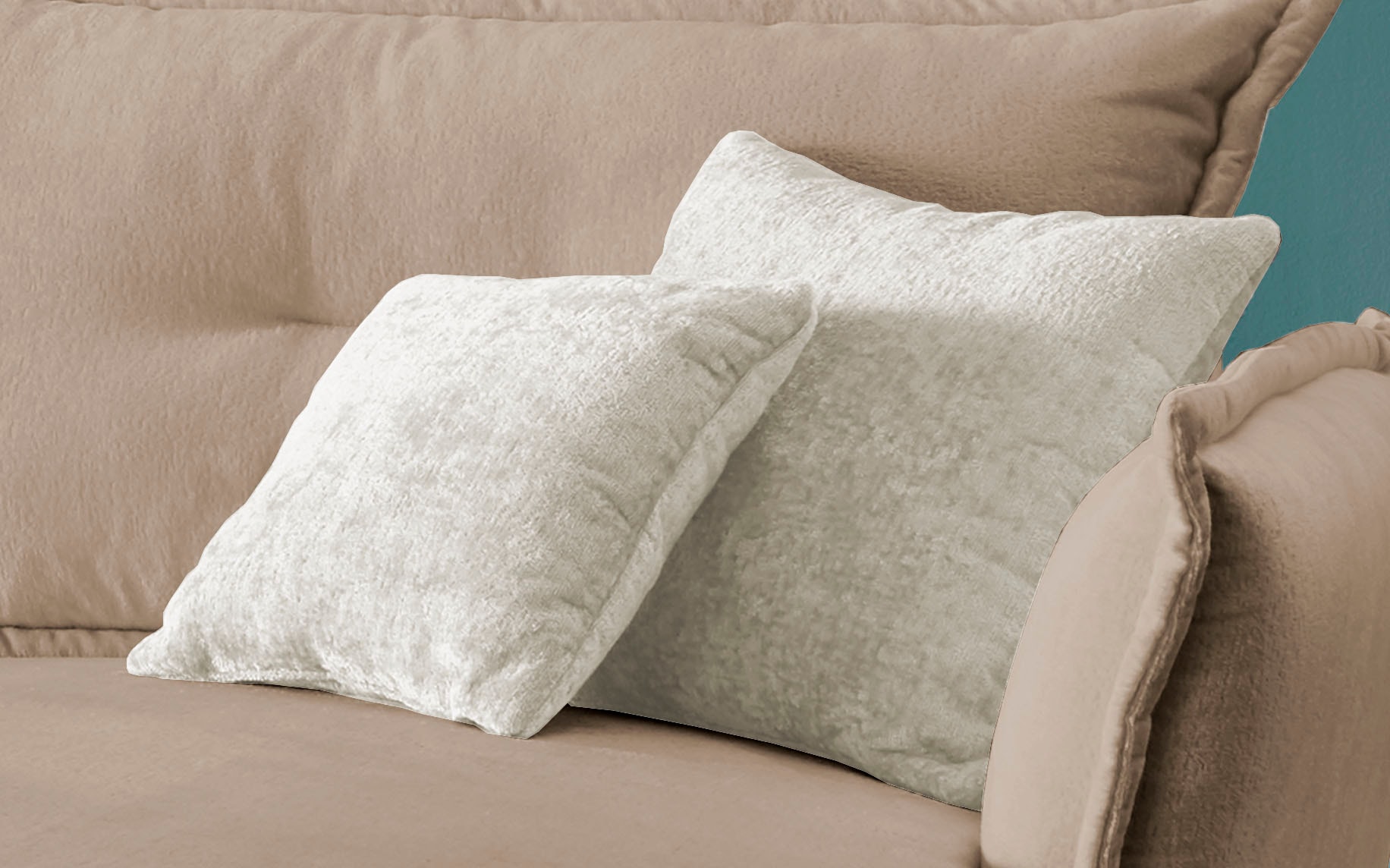 INOSIGN Ecksofa »Lazio modern und bequem, schmale Armlehnen, tolle Detailverarbeitung«, zwei verschiedene Fußfarben wählbar