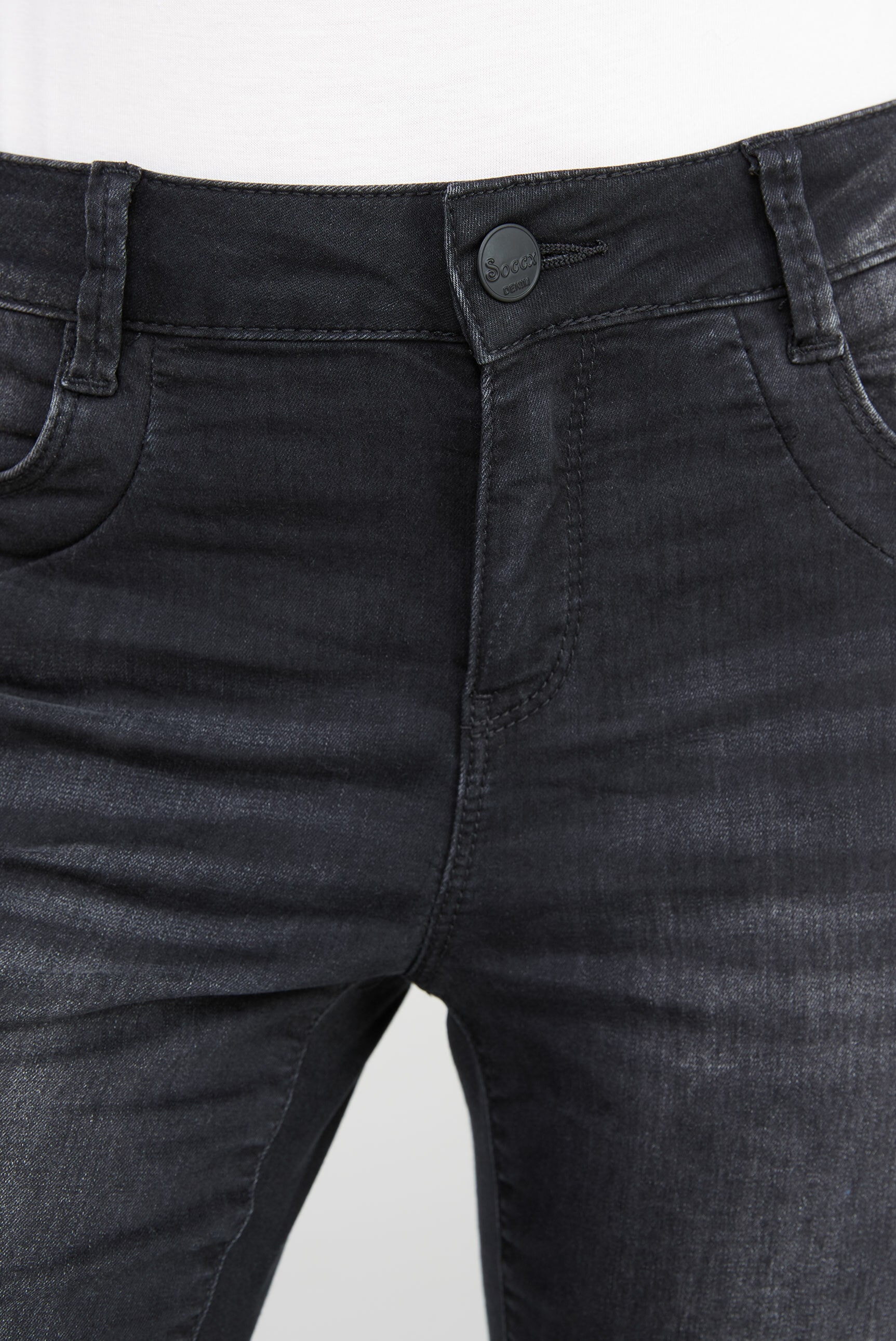 SOCCX Regular-fit-Jeans, mit Streifen-Tapes an den Seiten
