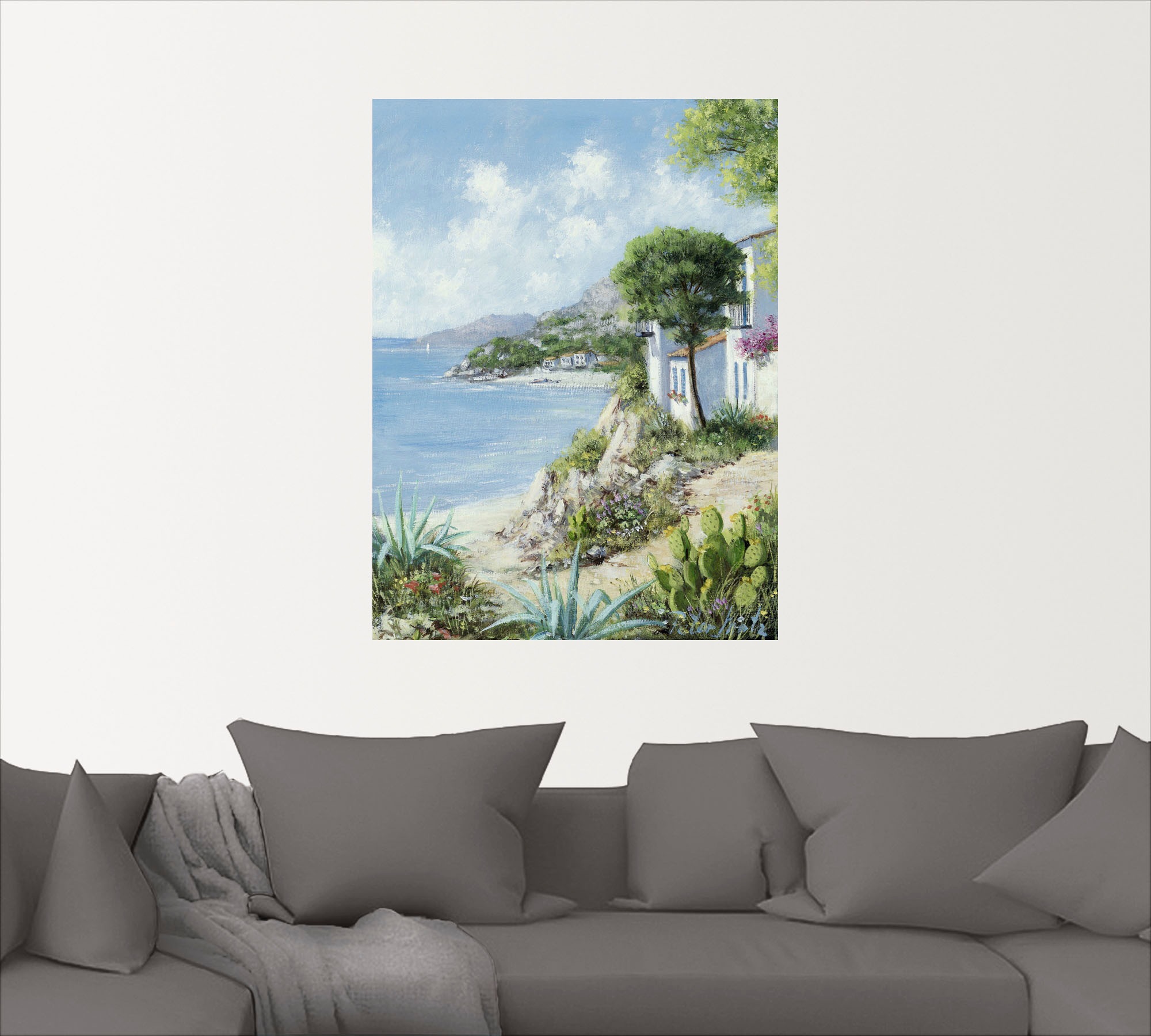 Artland Wandbild »Weg zum Meer«, Gewässer, (1 St.), als Leinwandbild, Wandaufkleber in verschied. Größen