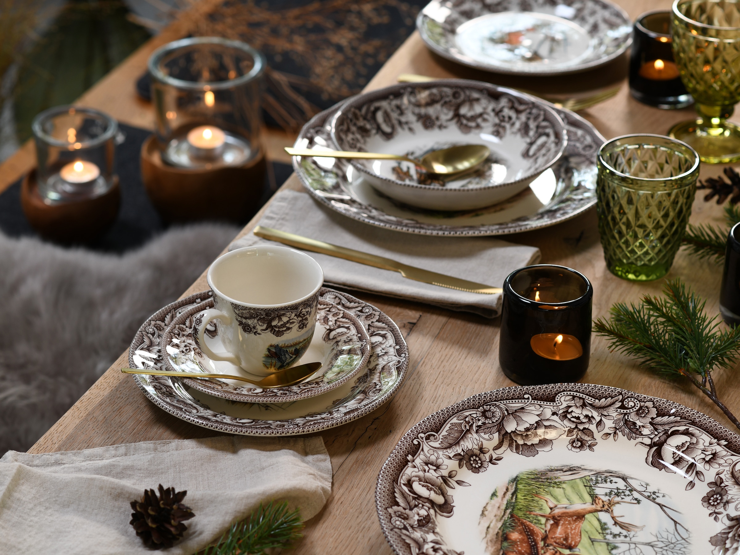 CreaTable Kombiservice »Haydon Grove, Kombi-Service 30-tlg«, (Set, 30 tlg.), Tiermotive, Landhausstil