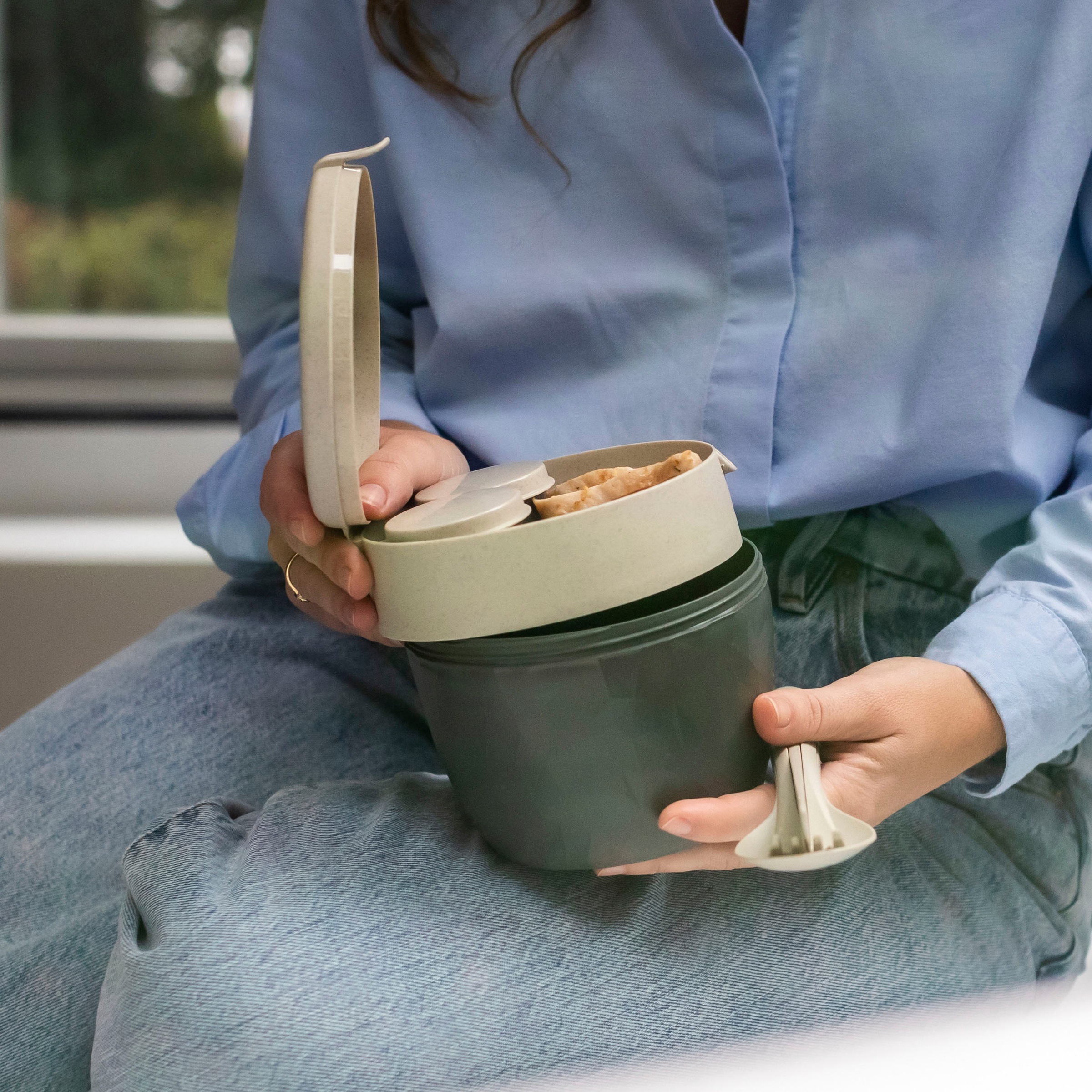 KOZIOL Müslibox »BENTOBOX L« CO² neutral, Made in Germany. Biozirkulärer Kunststoff