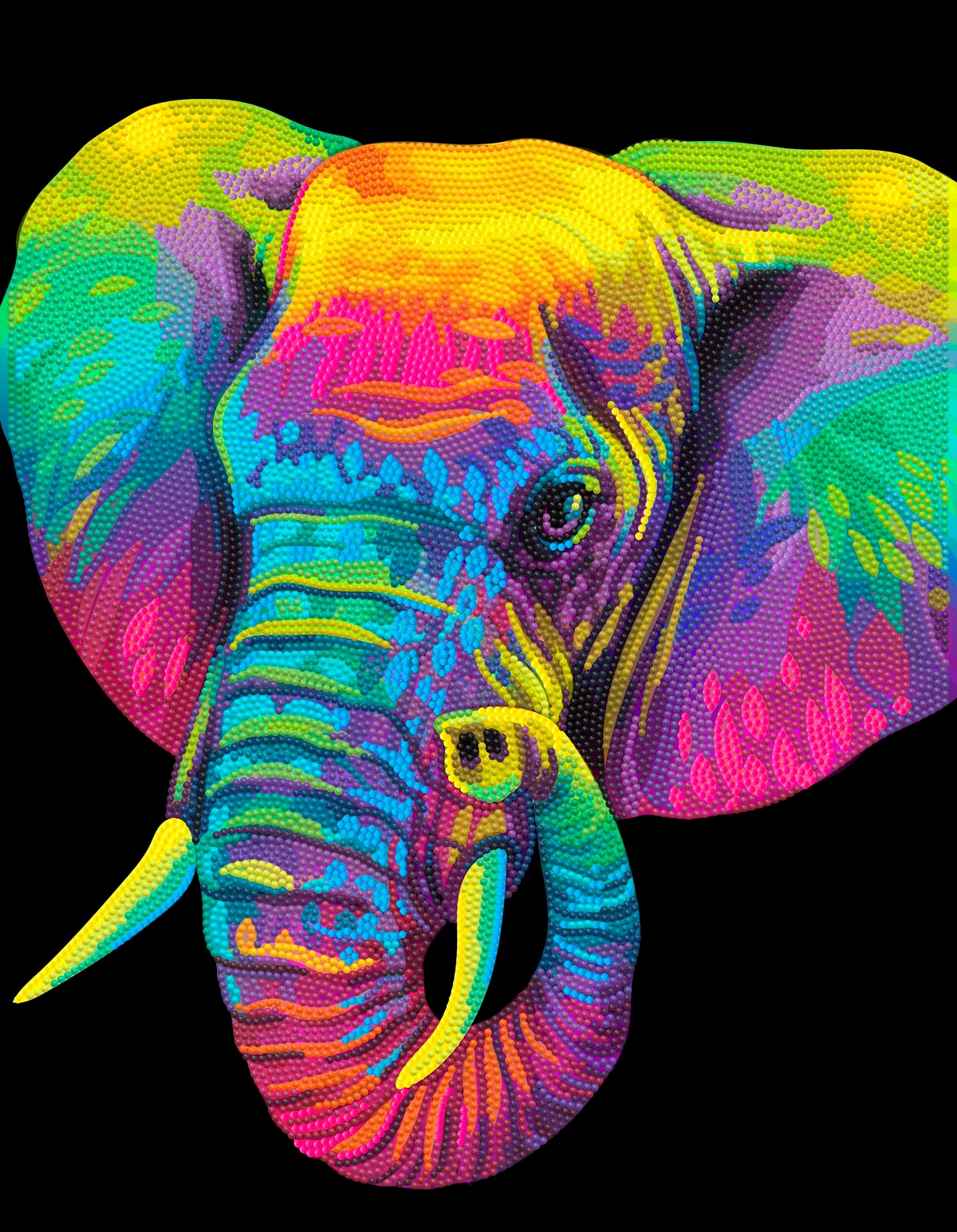 Diamond Dotz Kreativset »Diamond Painting Neon Elefant«
