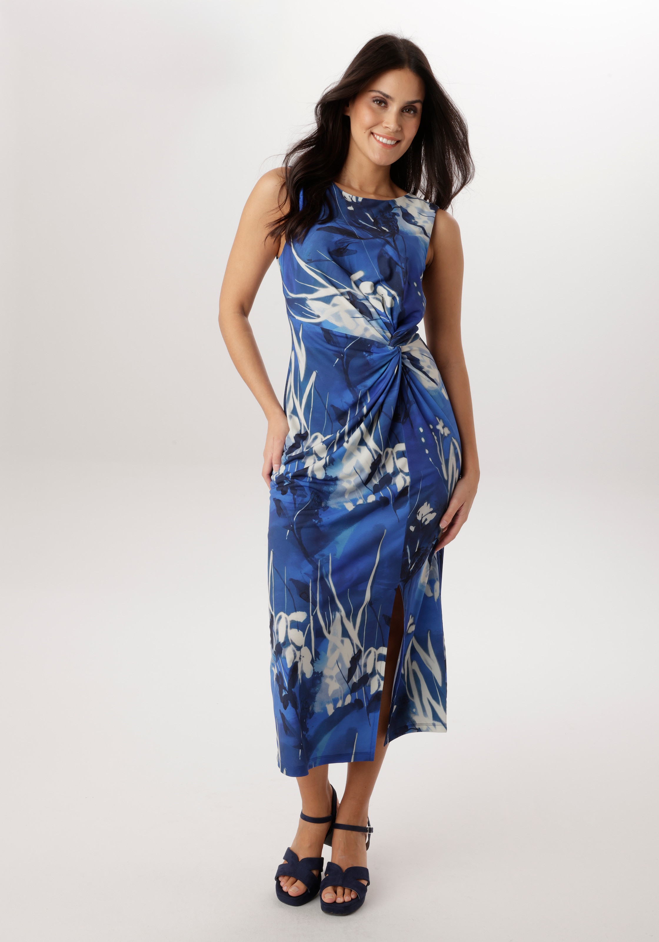 Aniston SELECTED Midikleid hinten mit Reißverschluss zu schließen - NEUE KOLLEKTION
