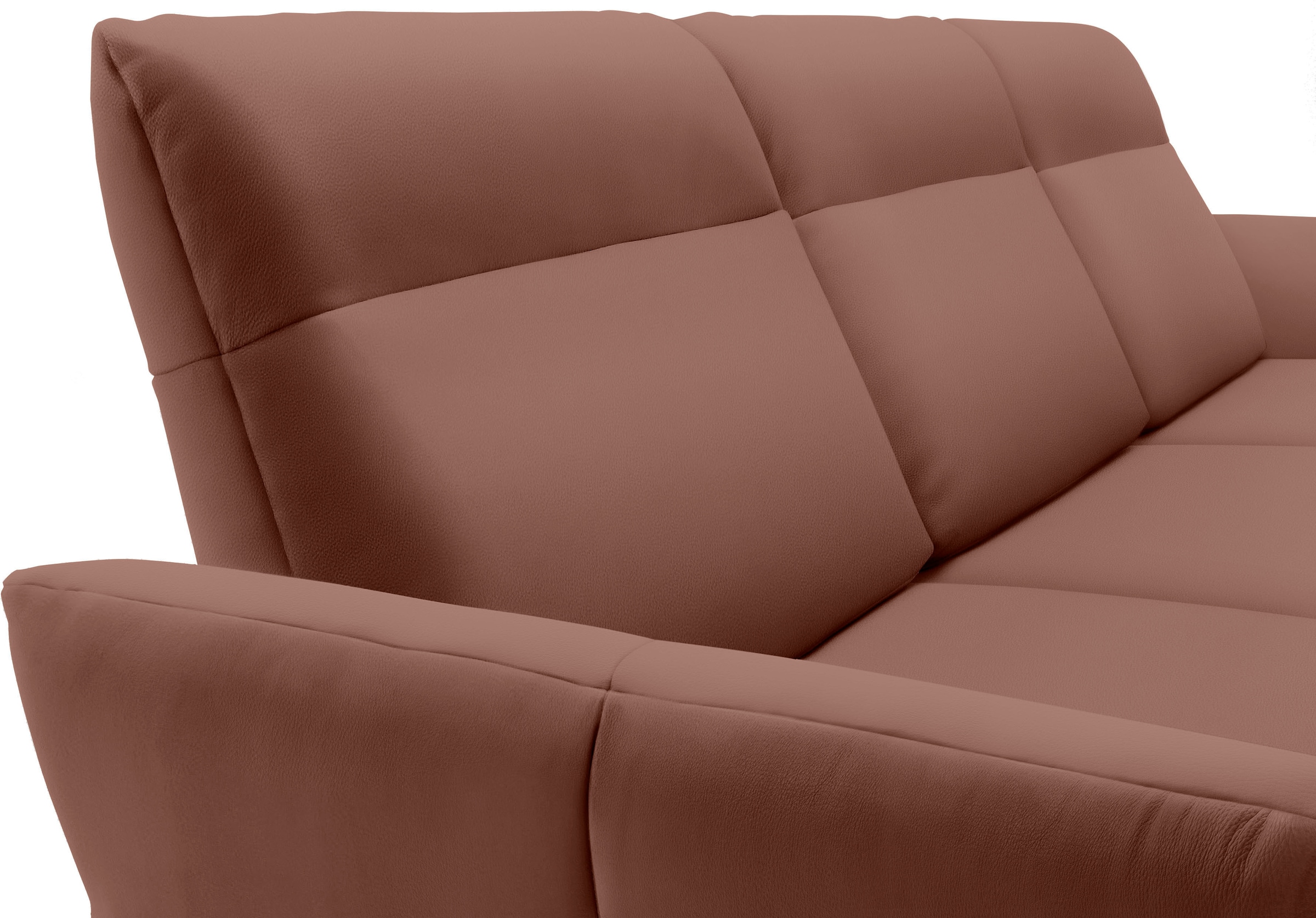 Creation BY ROLF BENZ Ecksofa »CR.460«, Sockel in Eiche, Winkelfüße in Umbragrau, Breite 318 cm