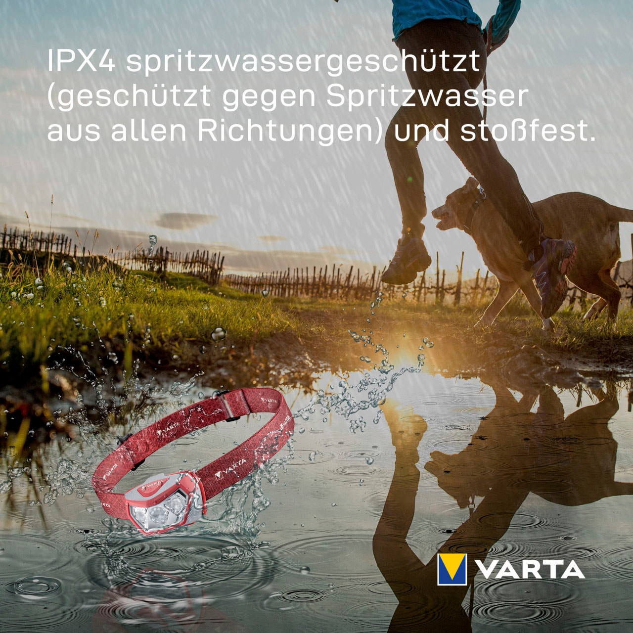 VARTA Kopflampe »VARTA Outdoor Sports H20 Pro inkl. 3xAAA Batterien«
