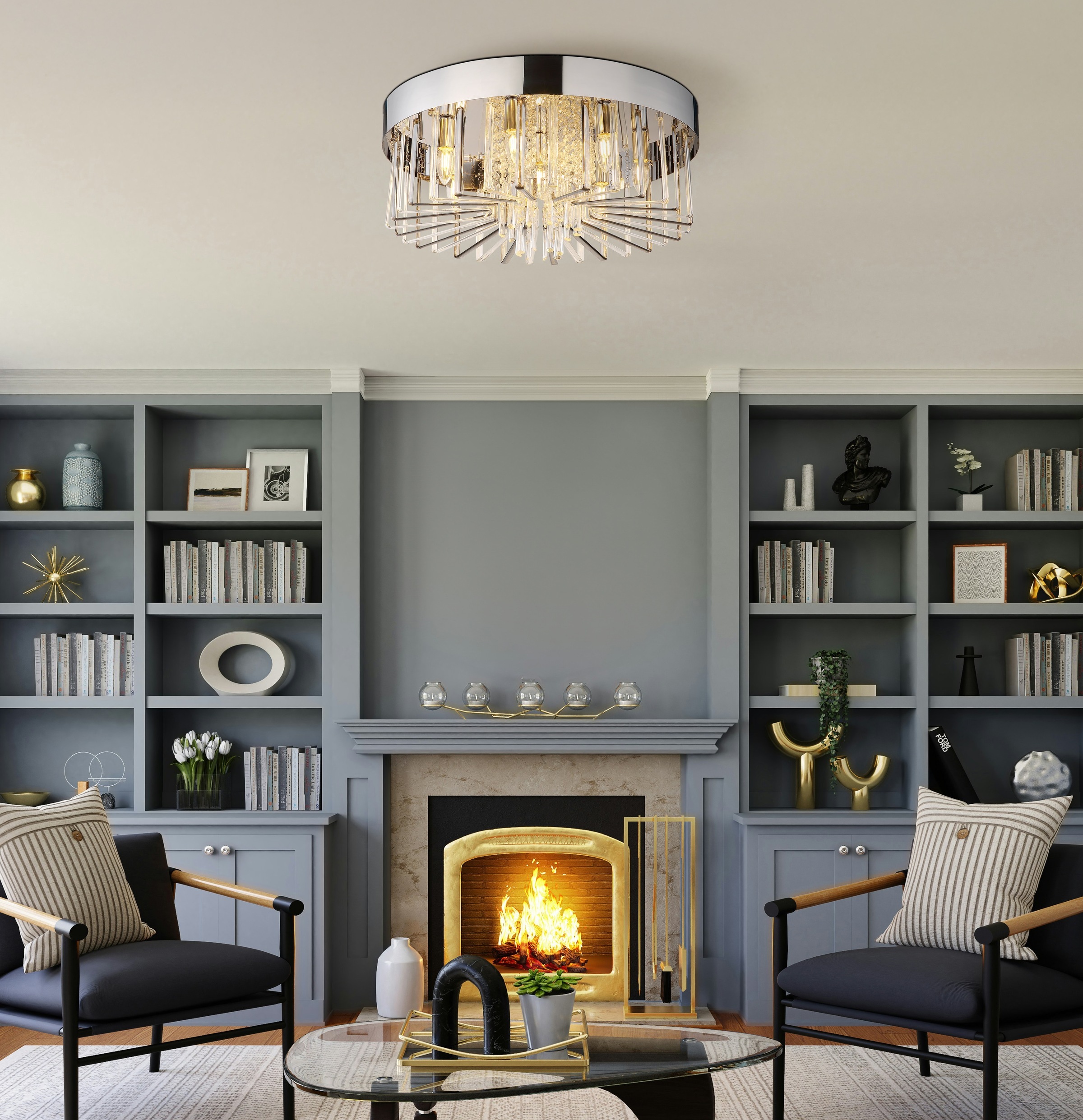 GLOBO LIGHTING Deckenleuchte »KIRINA« E14 1 Stk. Deckenlampe Wohnzimmer-Leu günstig online kaufen