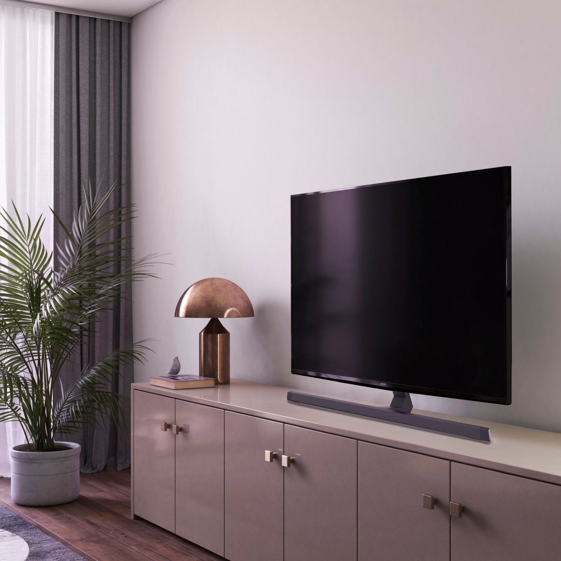 Hama TV-Standfuß »TV Standfuß, schwenkbar, neigbar, höhenverstellbar, 165 cm, 65 Zoll«, bis 165 cm Zoll, TV Ständer, 40 Kg, Metall, Schwarz