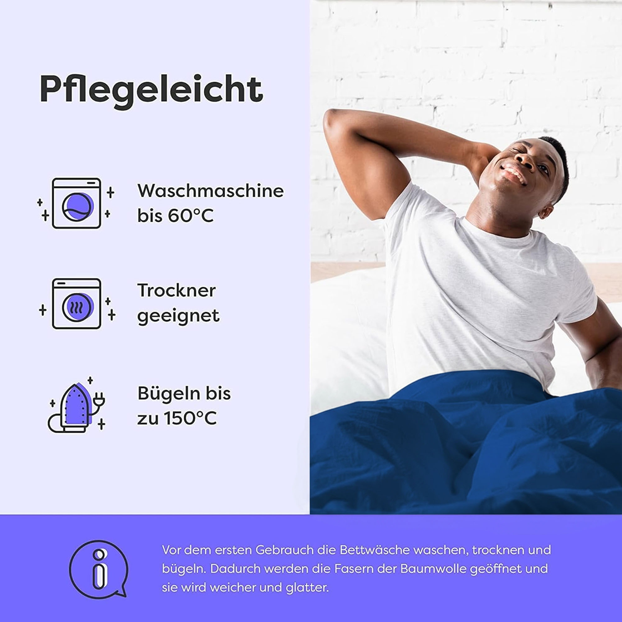 Wolkenfeld Kissenbezug »Renforcé Kissenbezug Baumwolle - Natürlich weiches Schlafgefühl« Größe 80x80, 40x80 und 70x90 cm; versteckter Reißverschluss