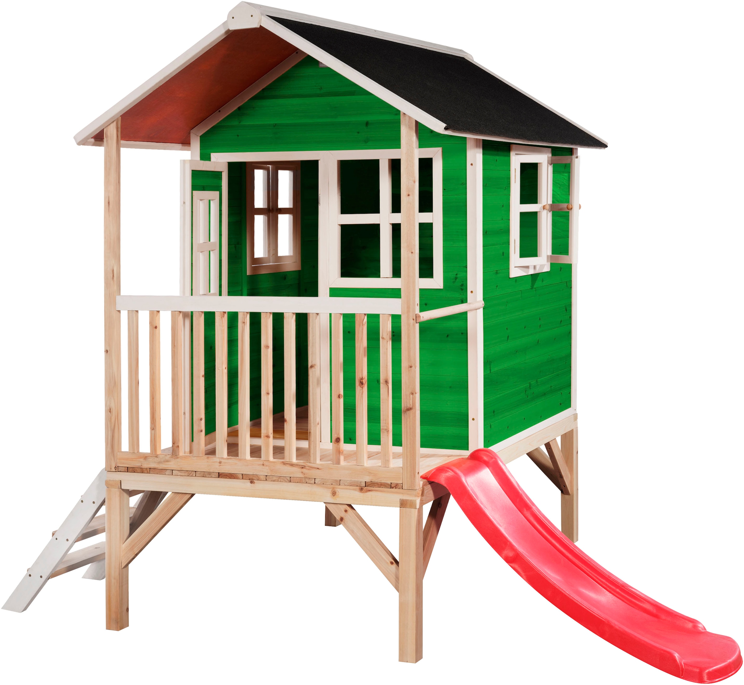 EXIT Spielhaus »Loft 300, grün«, FSC® - schützt Wald - weltweit; mit Rutsche