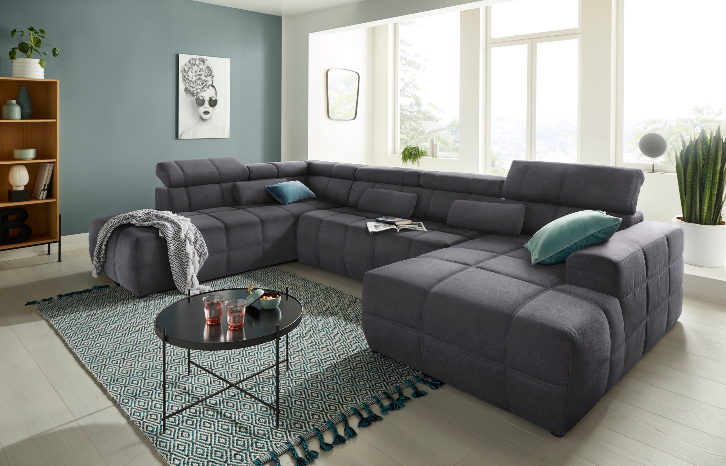 DOMO collection Wohnlandschaft "Brandon, whlw. mit Sitztiefenverstellung, i günstig online kaufen