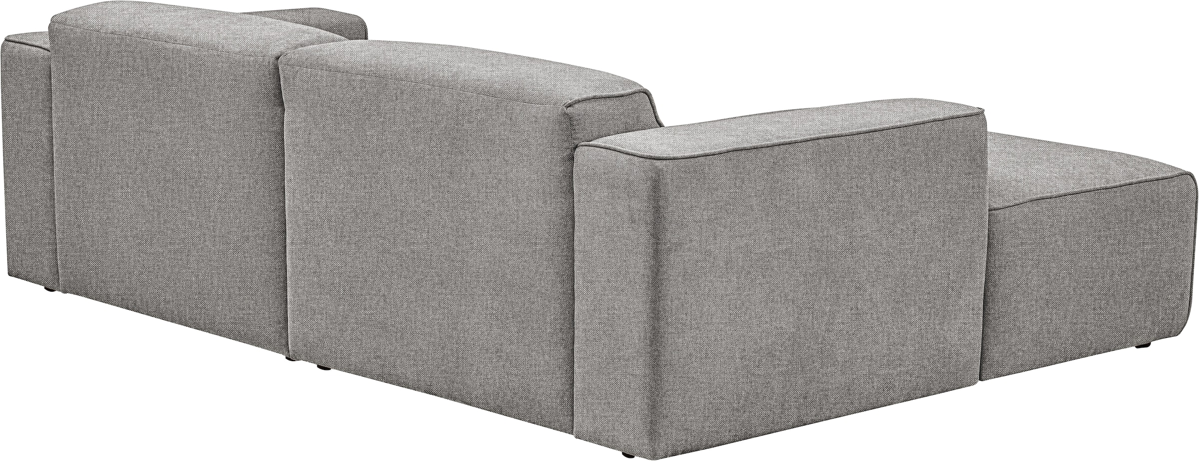 andas Ecksofa »Noord mit Kedernaht, Breite 234 cm«, Cord, Struktur, Webstoff, mit Wellenunterfederung, Massivholzrahmen