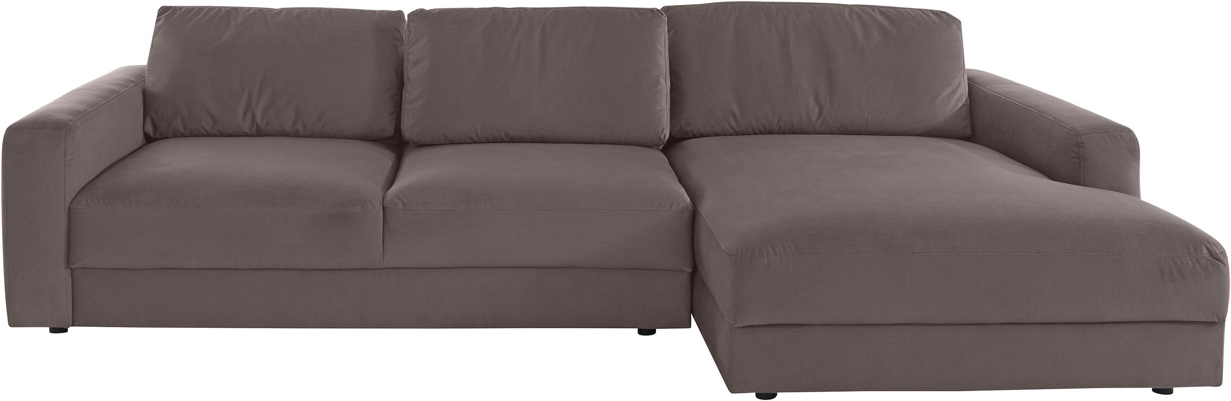 Places of Style Ecksofa »Bloomfield, elegant, viel Platz, Mega Couch, Breite 303cm, L-Form«, extra tiefe Sitzfläche, wahlweise mit Sitztiefenverstellung