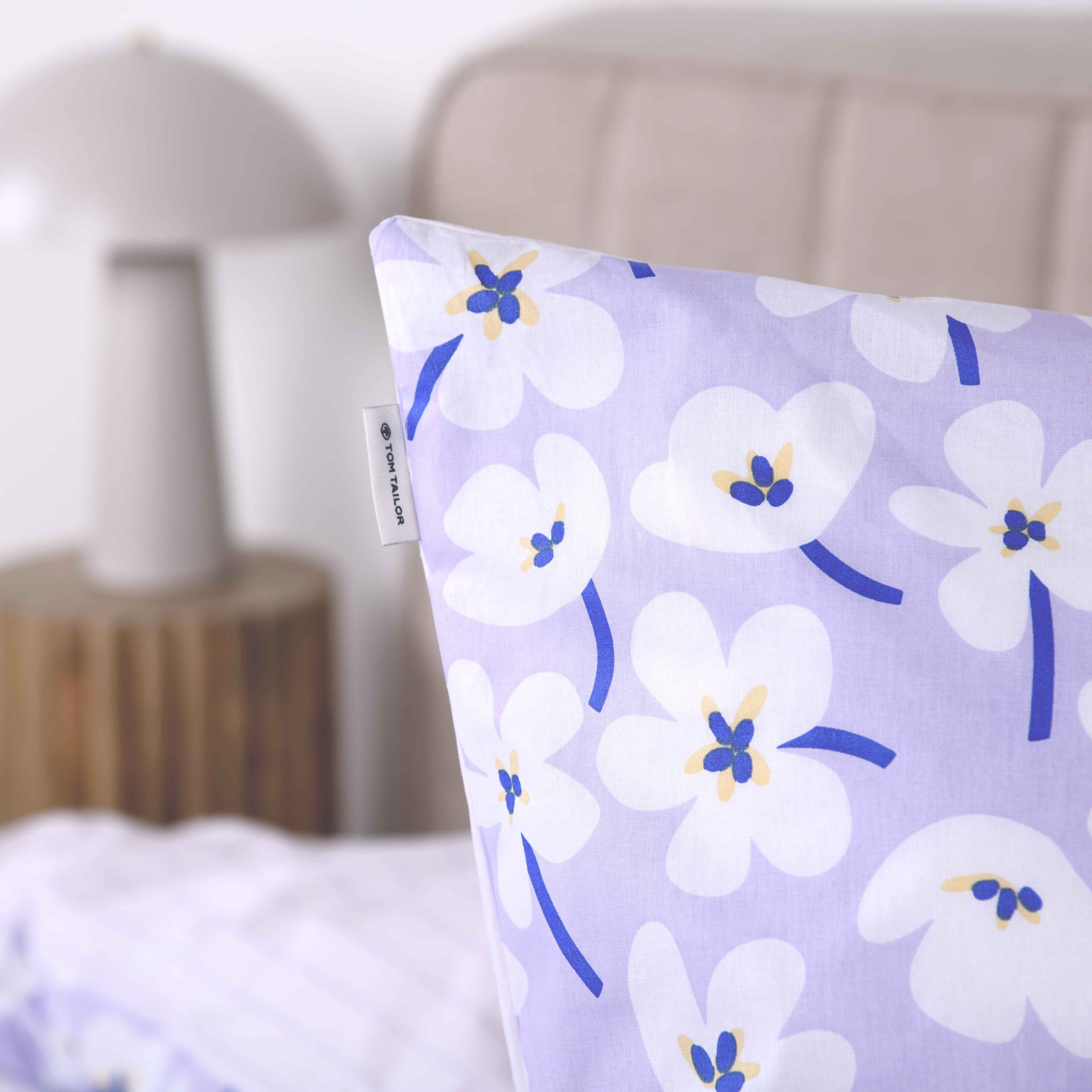 TOM TAILOR HOME Bettwäsche »FRESH FLOWERS 135x200cm, 155x220cm oder 200x220cm«, new bedroom, mit farbigem Markenreißverschluss