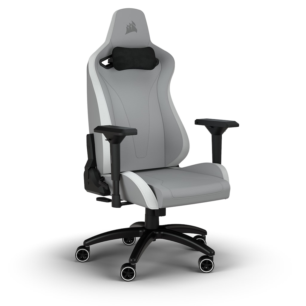 Corsair Gaming-Stuhl »TC200 Leatherette Gaming Chair, Standard Fit, Light Grey/White«