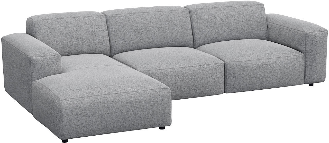 FLEXLUX Ecksofa »Lucera bequem und komfortabel durch hochwertigen Sitzaufbau, L.Form«, modern & anschmiegsam, Kaltschaum, Stahl-Wellenunterfederung