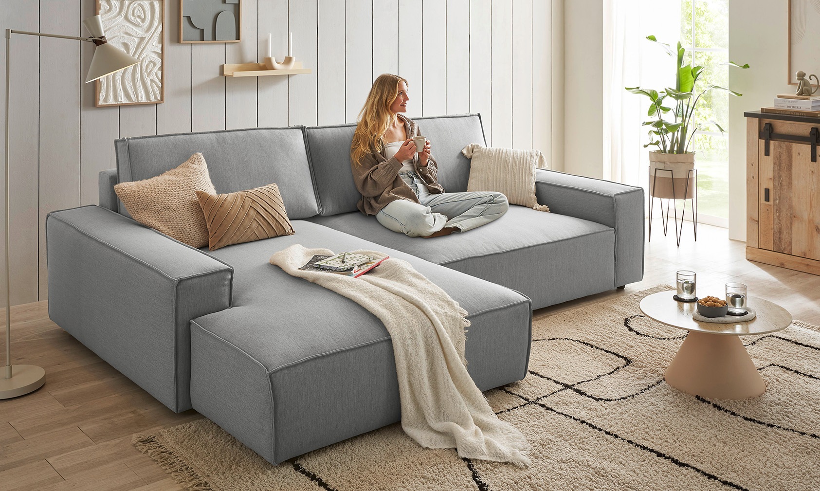 Home affaire Ecksofa »NEU: SHERWOODL XXL 284, Big-Sofa L-Form, tiefe Sitzfl günstig online kaufen