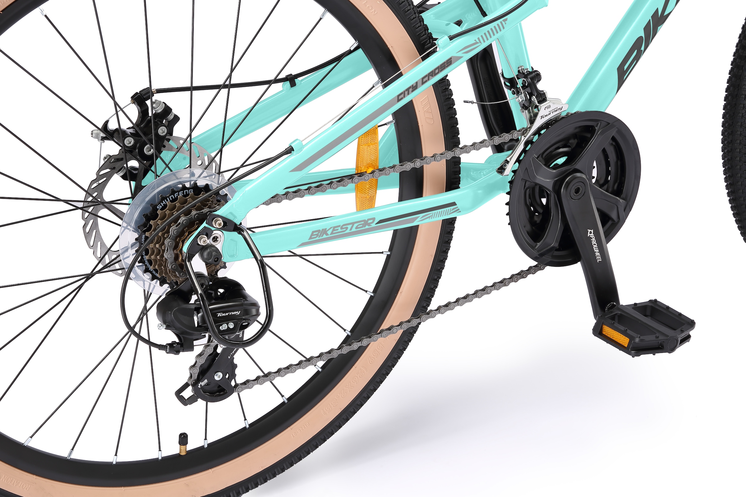 Bikestar Mountainbike 21 Gang Shimano RD-TY300 Schaltwerk Kettenschaltung für Damen und Herren, Kettenschaltung