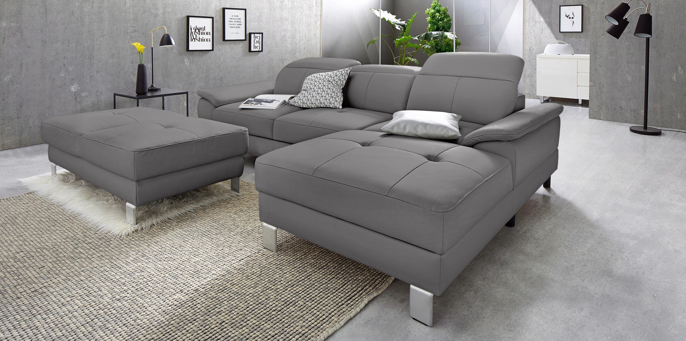 sofa kaufen Rechnung fashion exxpo Hocker auf - »Mantua 2«