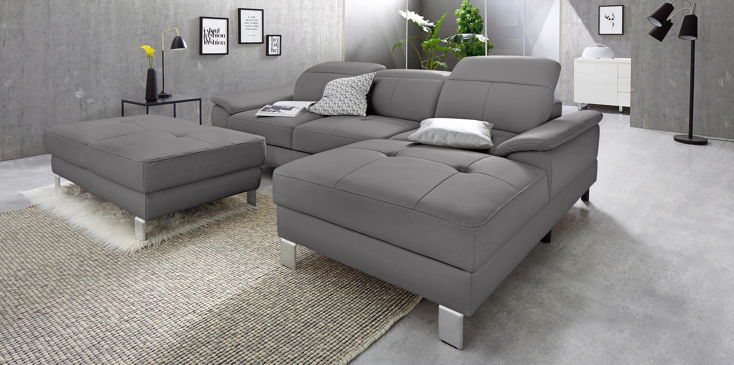 exxpo - sofa fashion Hocker »Mantua 2 Bankhocker, tolle Verarbeitungsdetails, modern und elegant«