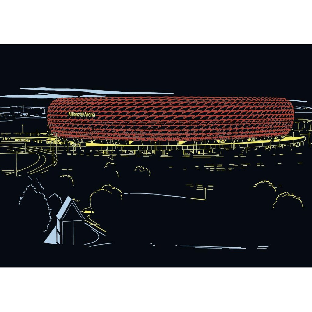 Ravensburger Puzzle »Color Star Line, Allianz Arena«, leuchtet im Dunkeln, Made in Germany, FSC® - schützt Wald - weltweit