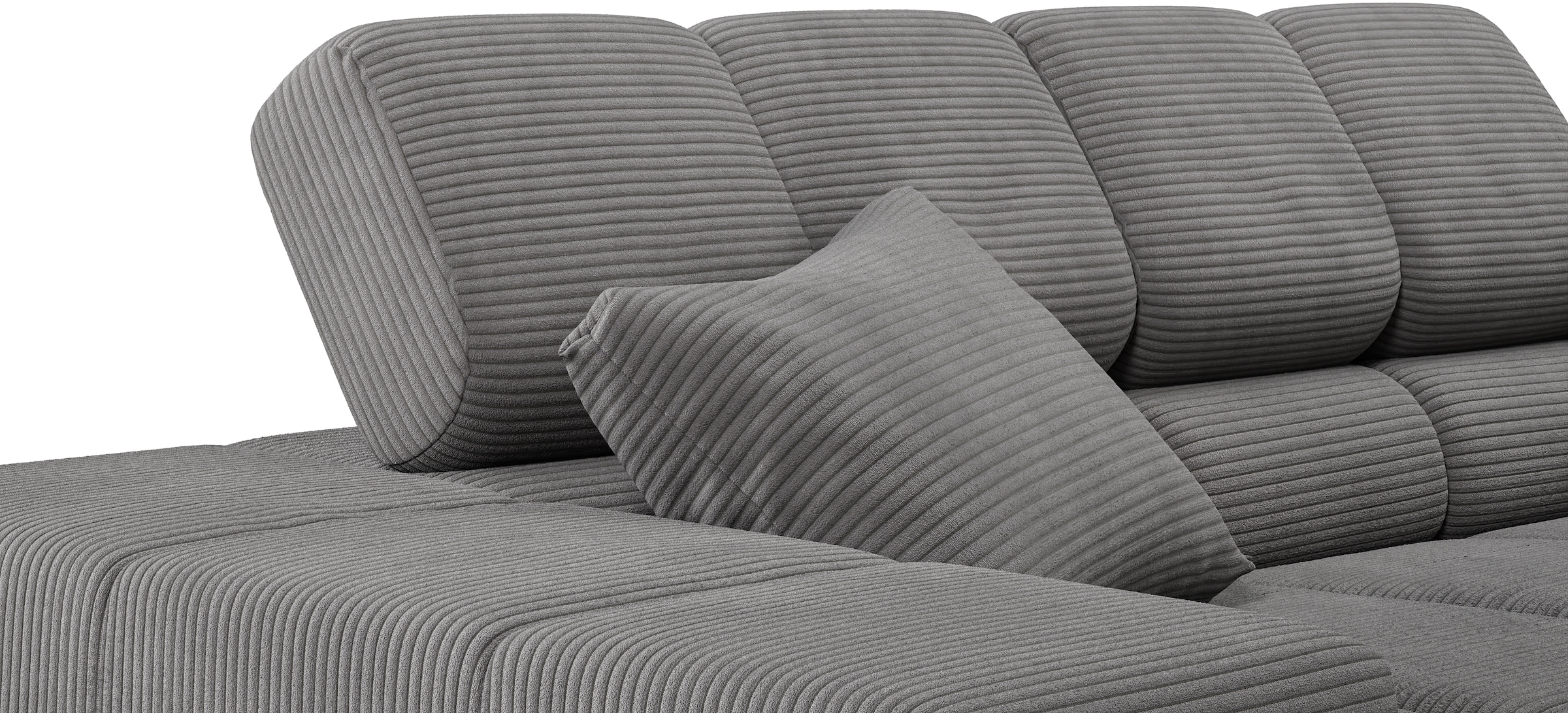 INOSIGN Ecksofa »Ancona incl. Kopfteilverstellung, OTTOs Choice, Breite 319cm, L-Form«, wahlweise motorische Sitztiefenverstellung, auch in Cord + Easy Care