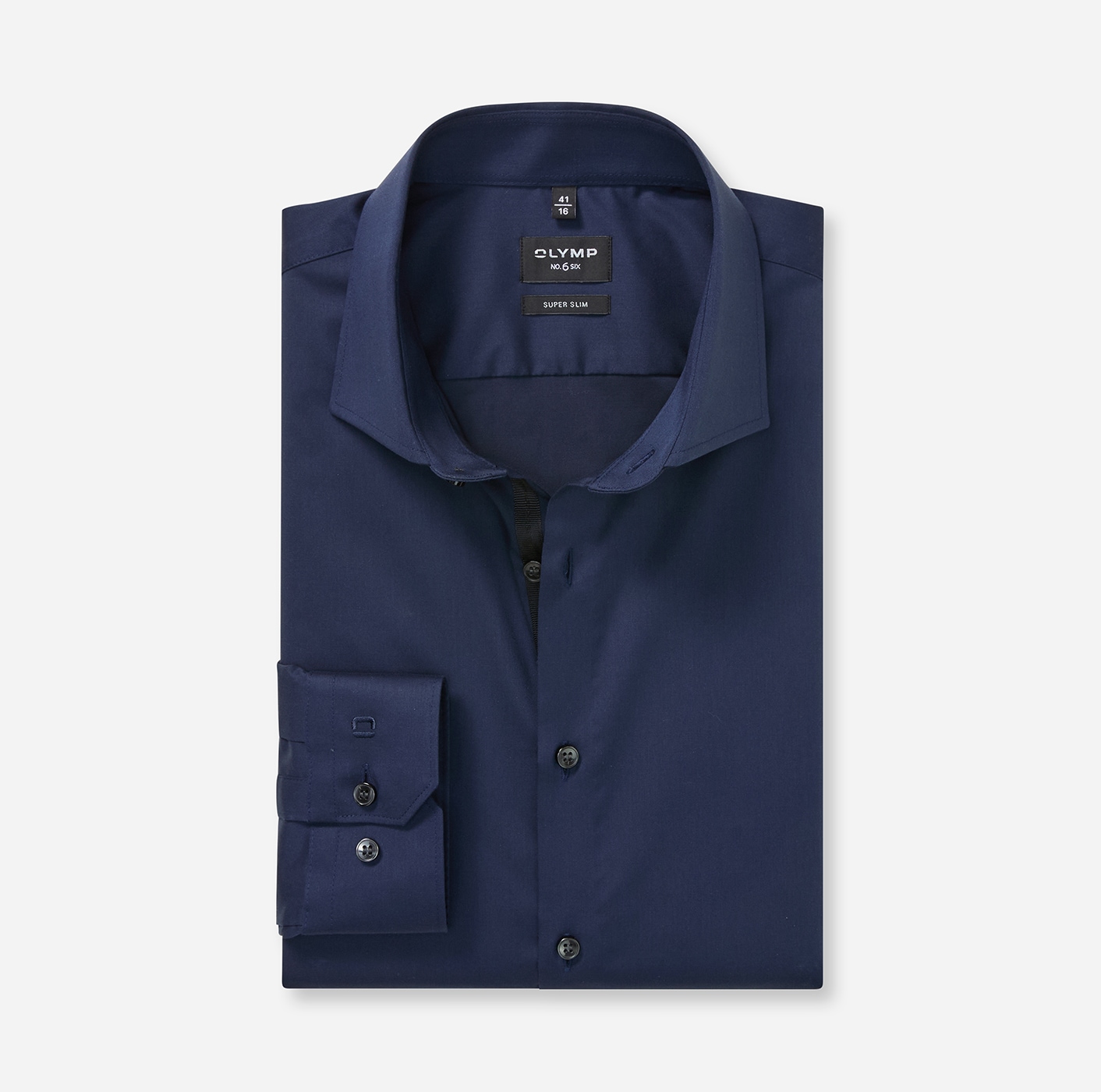 OLYMP Langarmhemd »No. Six« Businesshemd, super slim, Royal-Kentkragen, unifarben