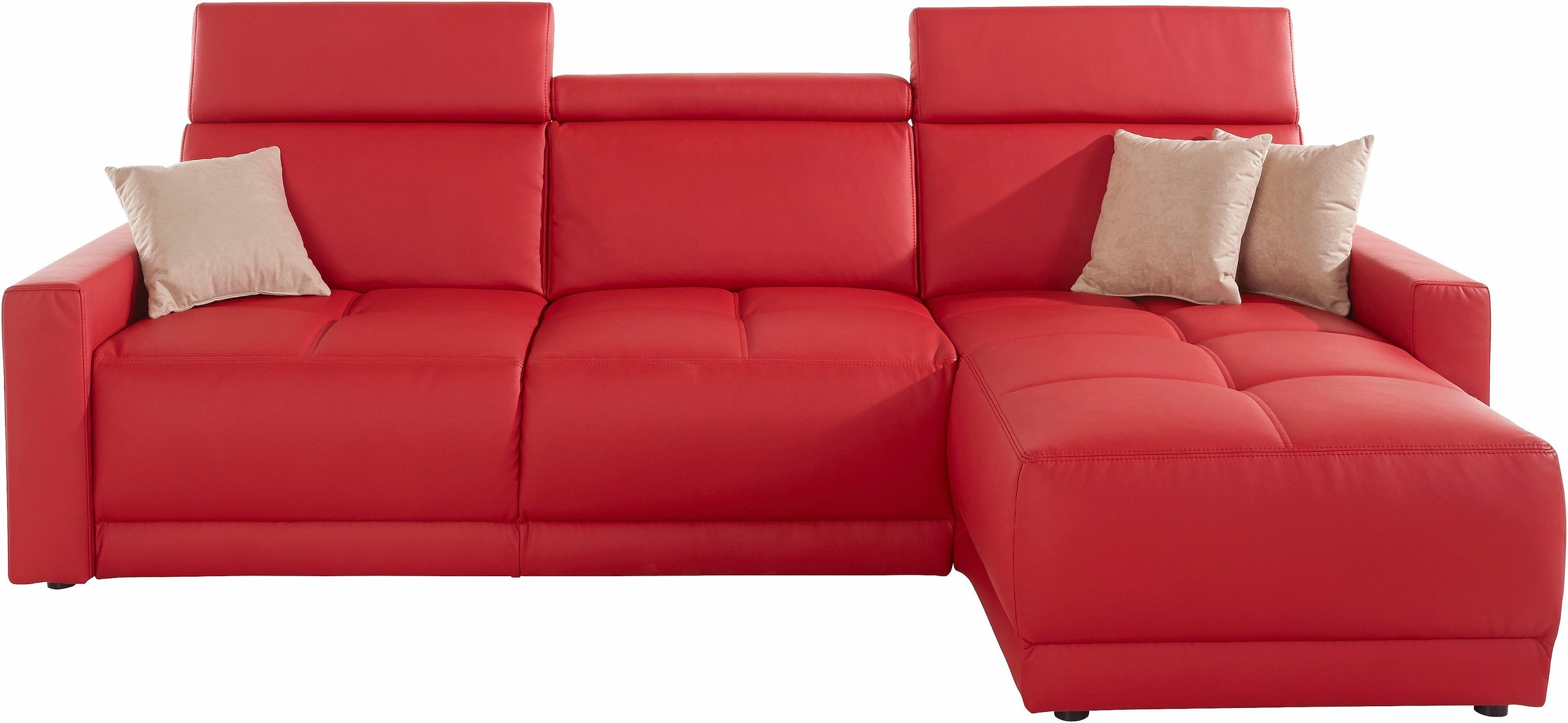 DOMO collection Ecksofa »Ava mit moderner Sitzheftung & toller Doppelnaht, günstig online kaufen