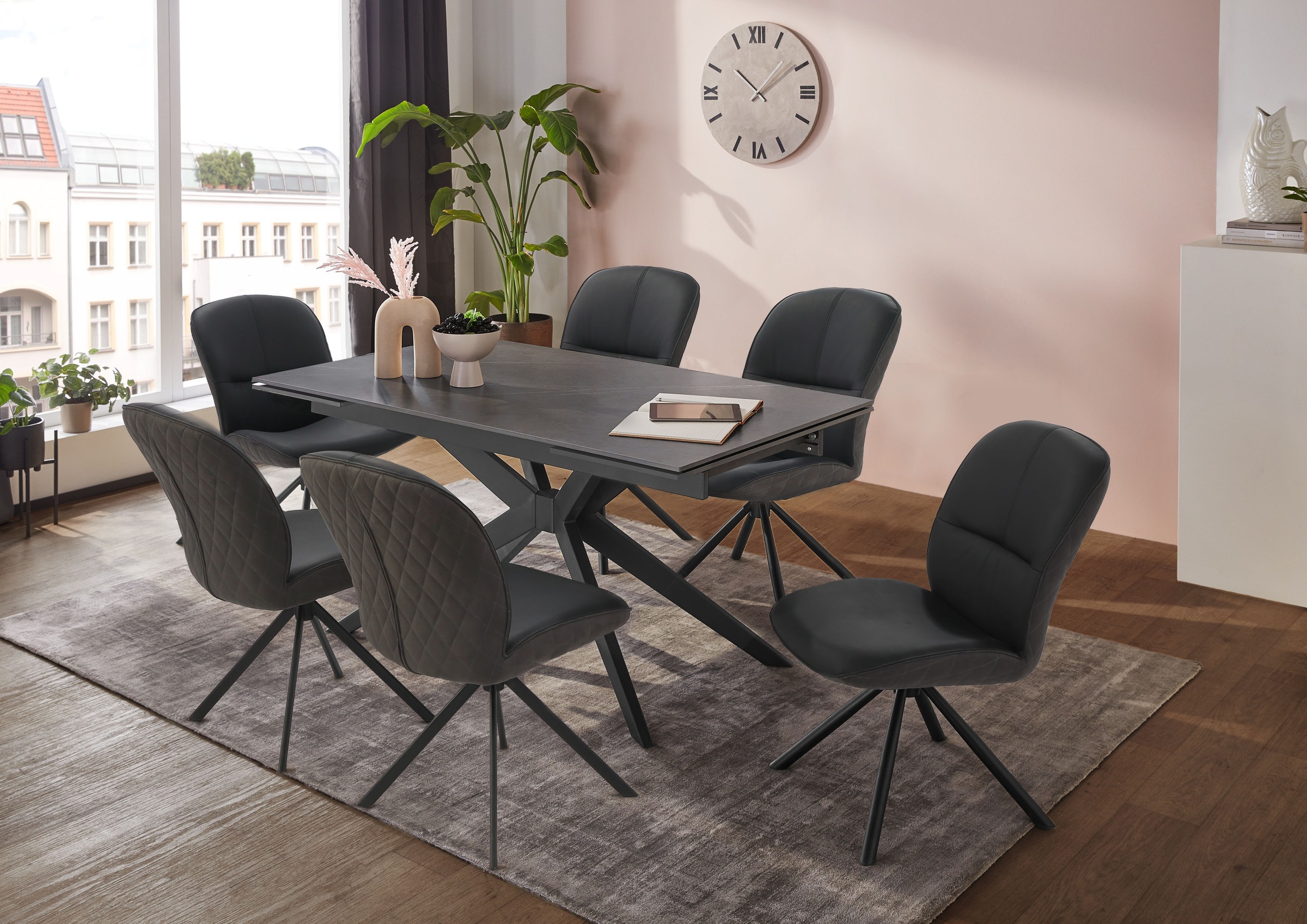 Jockenhöfer Gruppe Esstisch »Campus« ausziehbar (160-240x90 cm), Keramiktischplatte, Synchronauszug