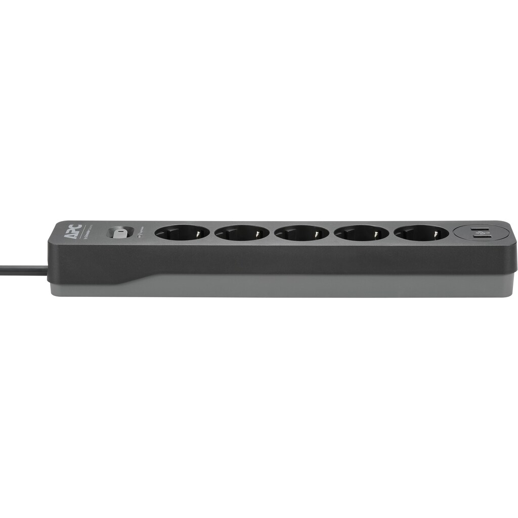 APC Steckdosenleiste »PME5U2B-GR«, 5-fach, (Ein- / Ausschalter-USB-Anschlüsse Kabellänge 1,52 m)