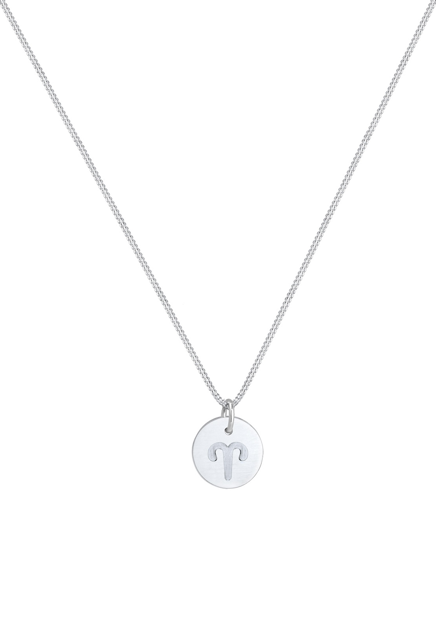 Elli Kette mit Anhänger »Sternzeichen Widder Astro Symbol Matt 925 Silber«