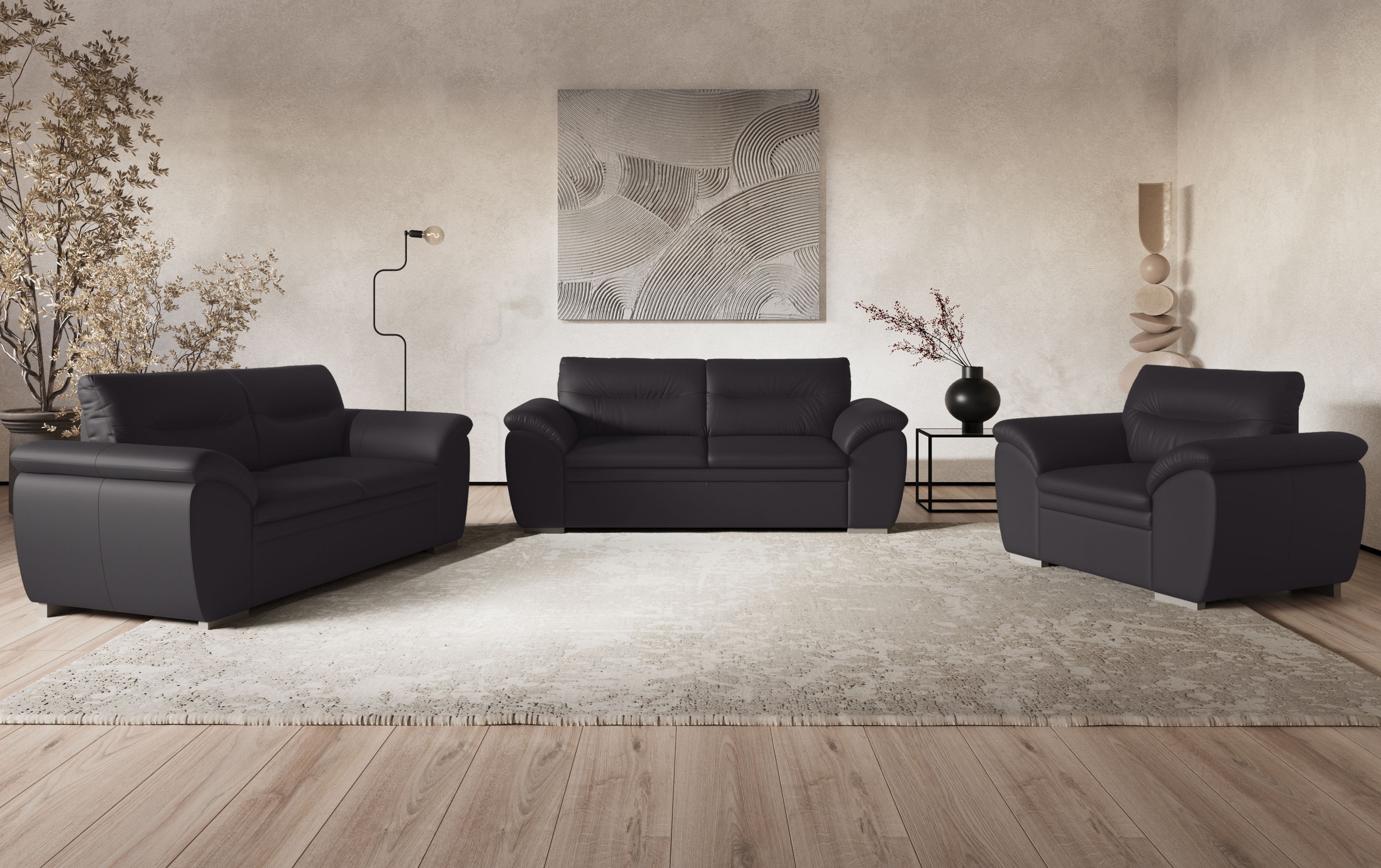 COTTA Polstergarnitur »Leandra«, Set bestehend aus: 2-Sitzer & 2,5-Sitzer günstig online kaufen