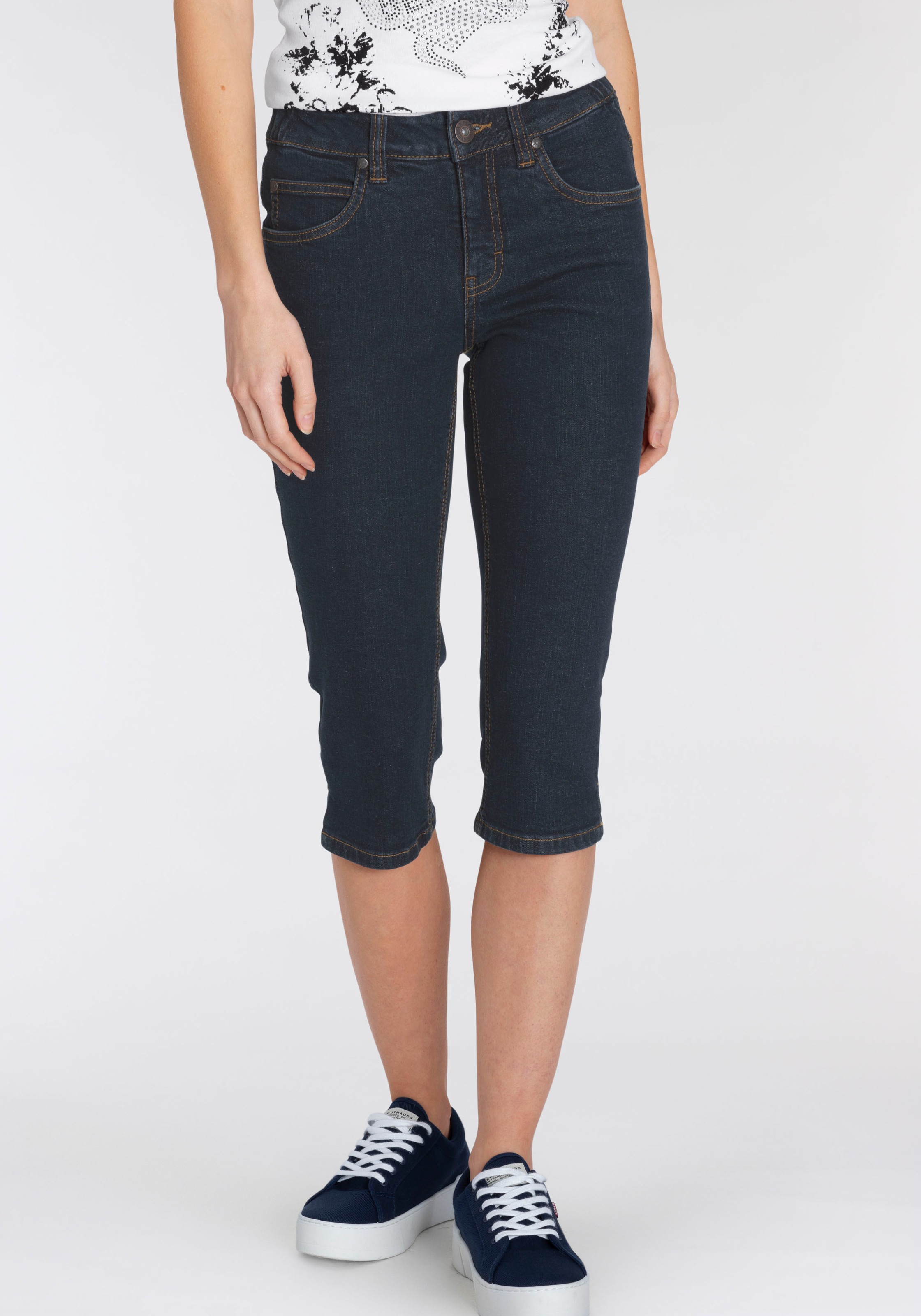 Arizona Caprijeans »Svenja - Bund mit seitlichem Gummizugeinsatz«, High Waist kaufen