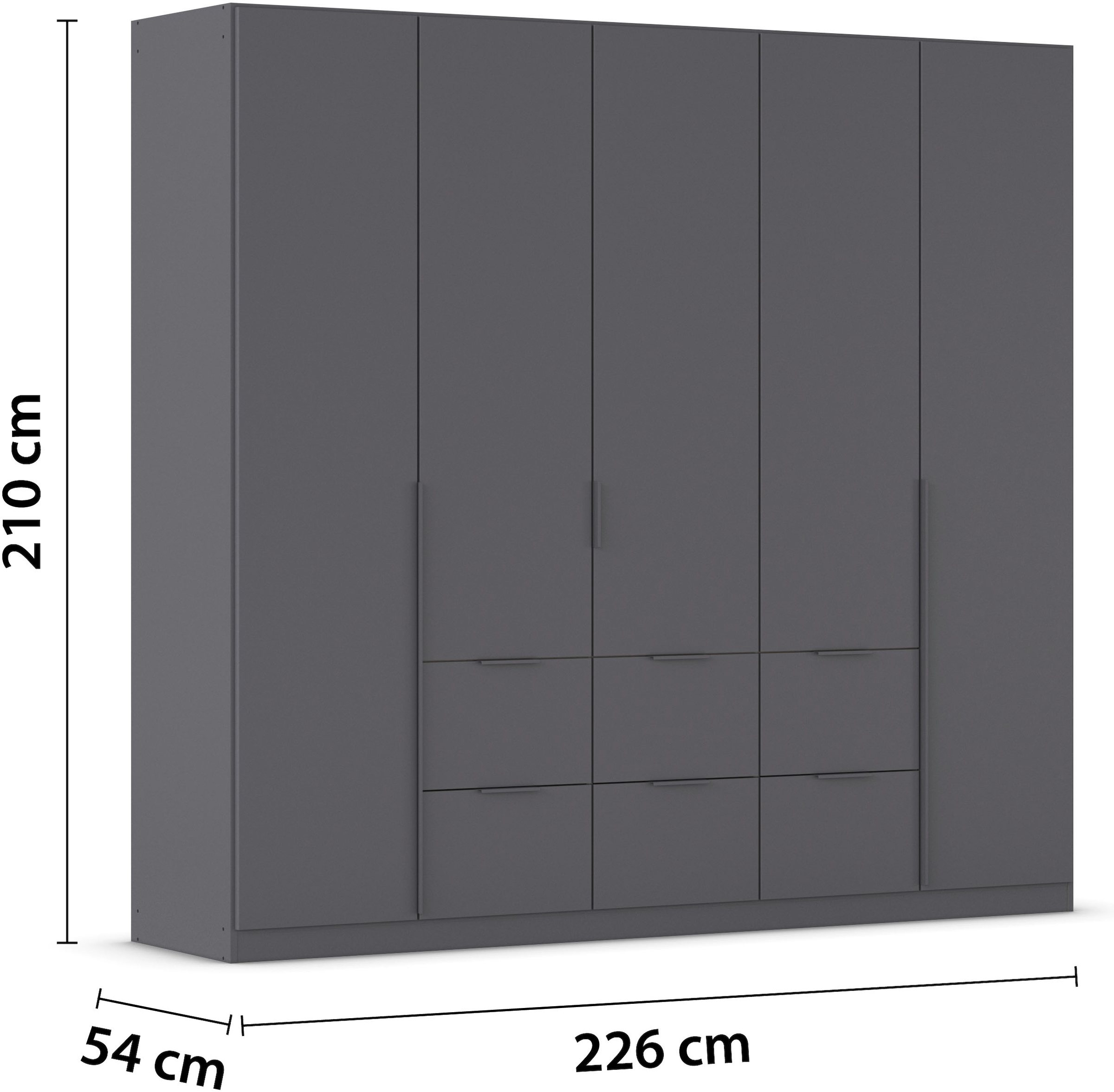 rauch Drehtürenschrank »Kleiderschrank Schrank Garderobe AGORDO mit Dekor- oder Hochglanzfront«, (in zwei Griff-Farben mit Dekor- oder Hochglanzfront), mit Außenschubkästen, in 6 Breiten und 2 Höhen MADE IN GERMANY