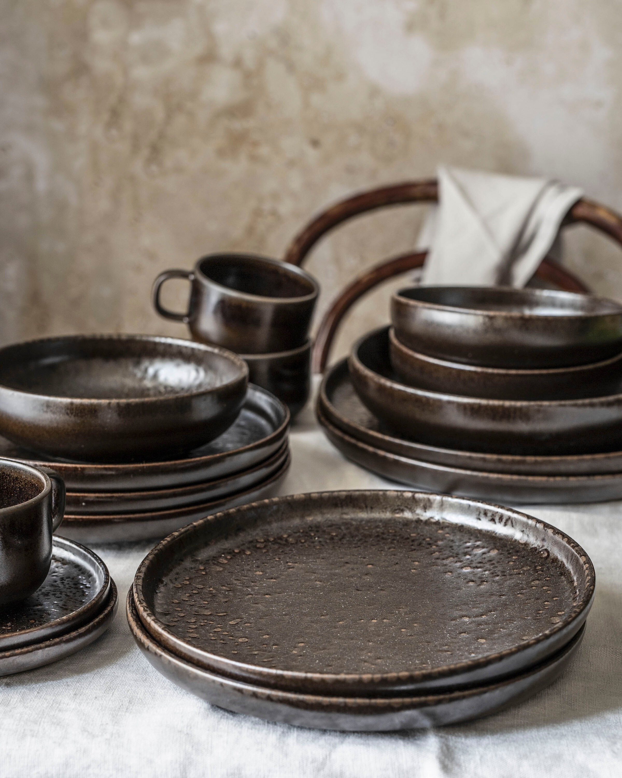 gipfelstück Tasse »Glockenklang«, (Set, 4 tlg.), Scandi-Style, Reaktivglasur, jedes Stück ein Unikat, 4-teilig